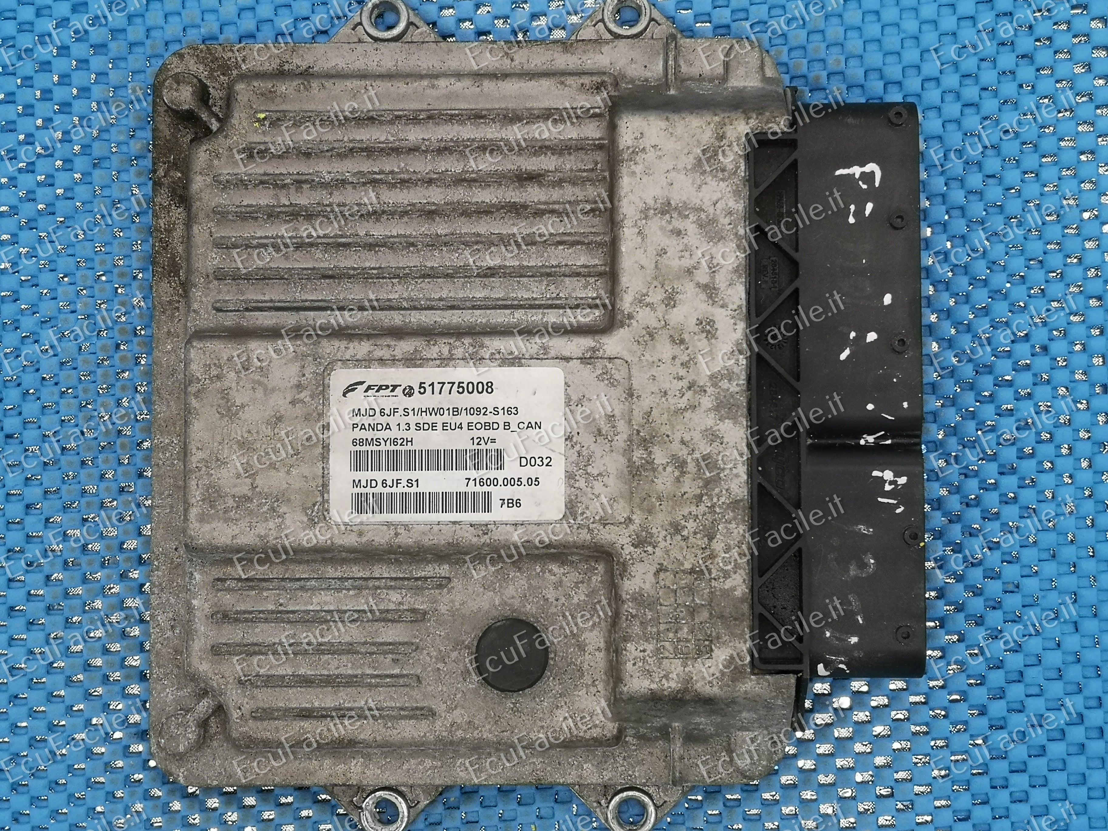 Ecu fiat panda 1.3 51775008 mjd 6jf.s1 hw01b