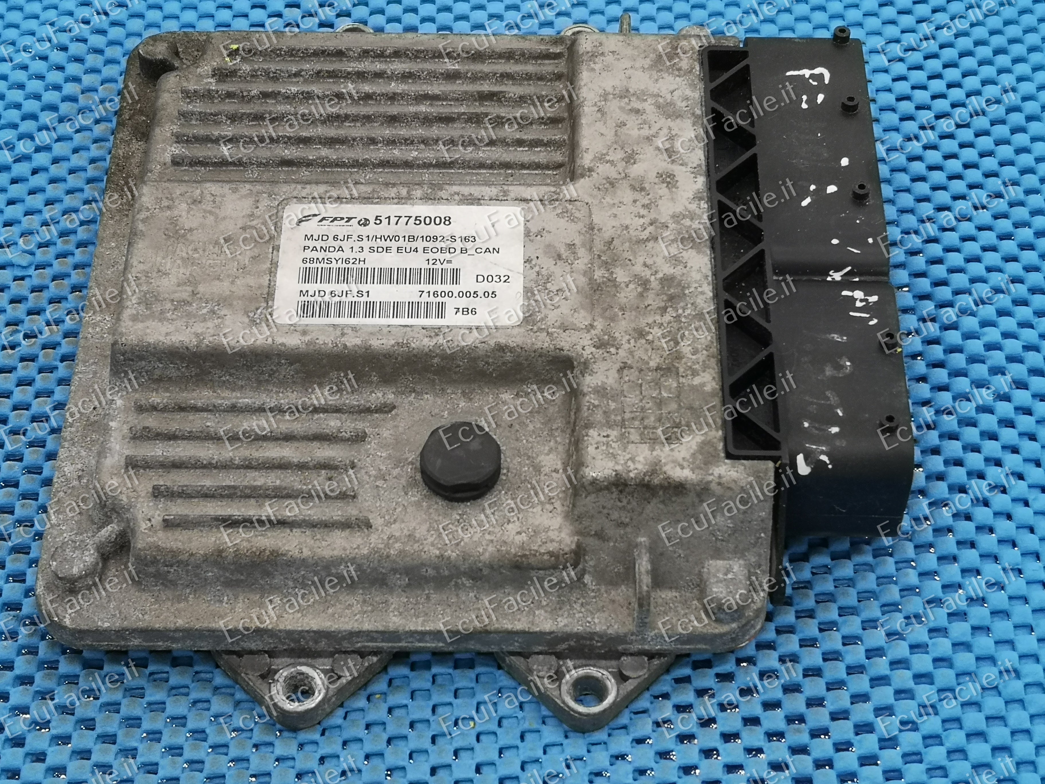 Ecu fiat panda 1.3 51775008 mjd 6jf.s1 hw01b