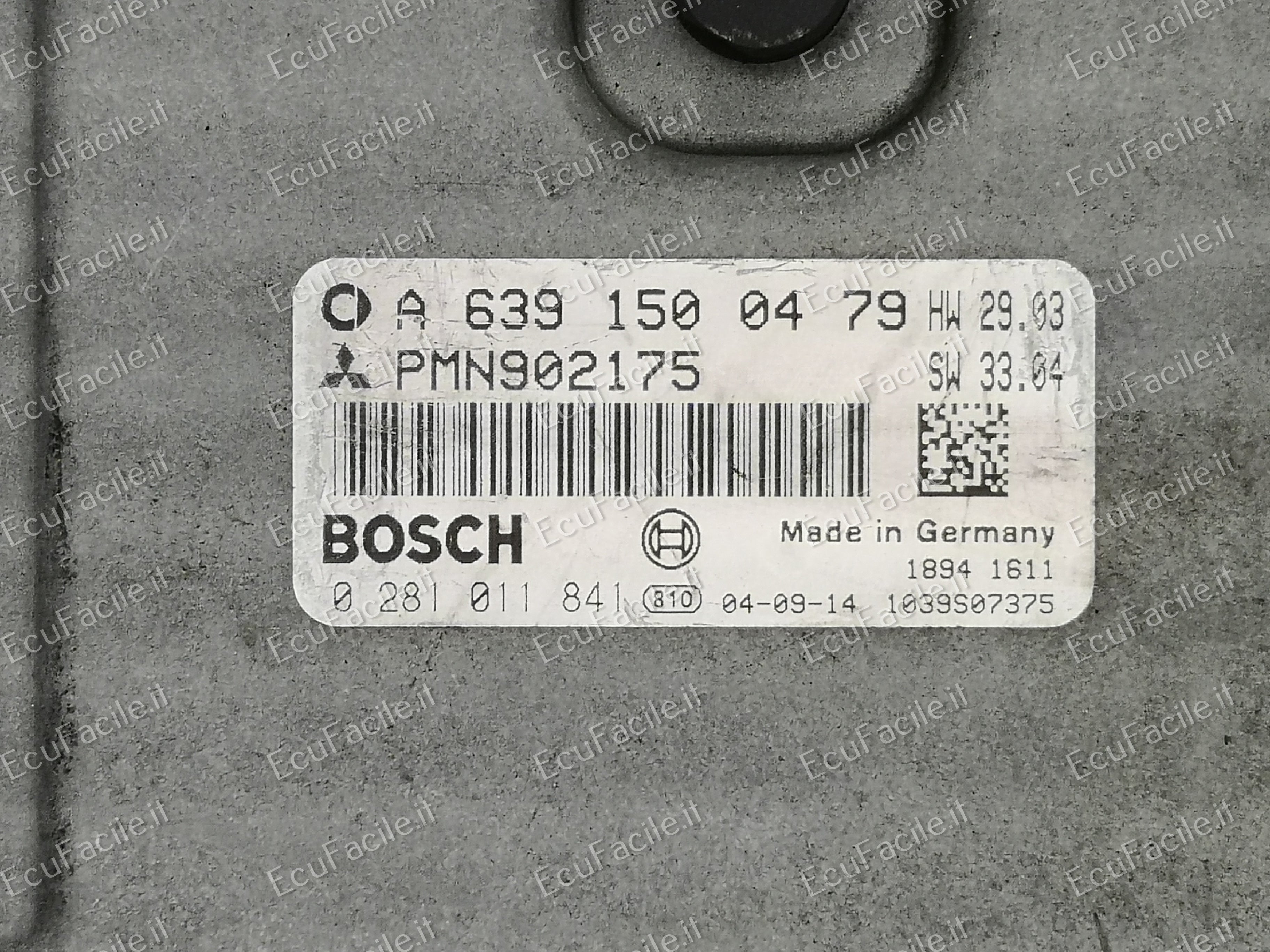 ECU SMART FORFOUR MITSUBISHI 1.5 A6391500479 0281011841 EDG16C33-4.21