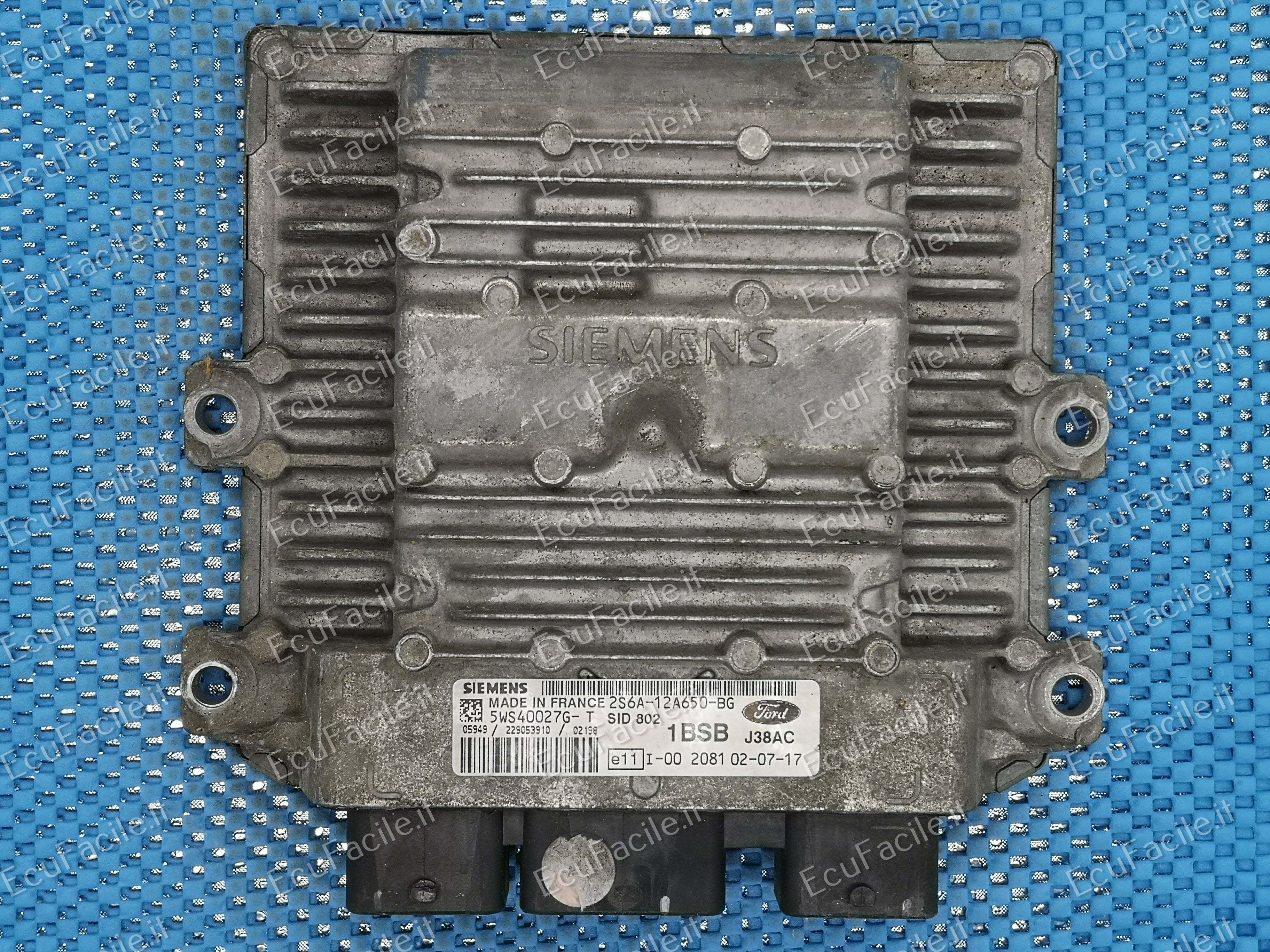ECU FORD FIESTA 1.4 SID 802 5WS40027G-T 2S6A-12A650-BG 1BSB