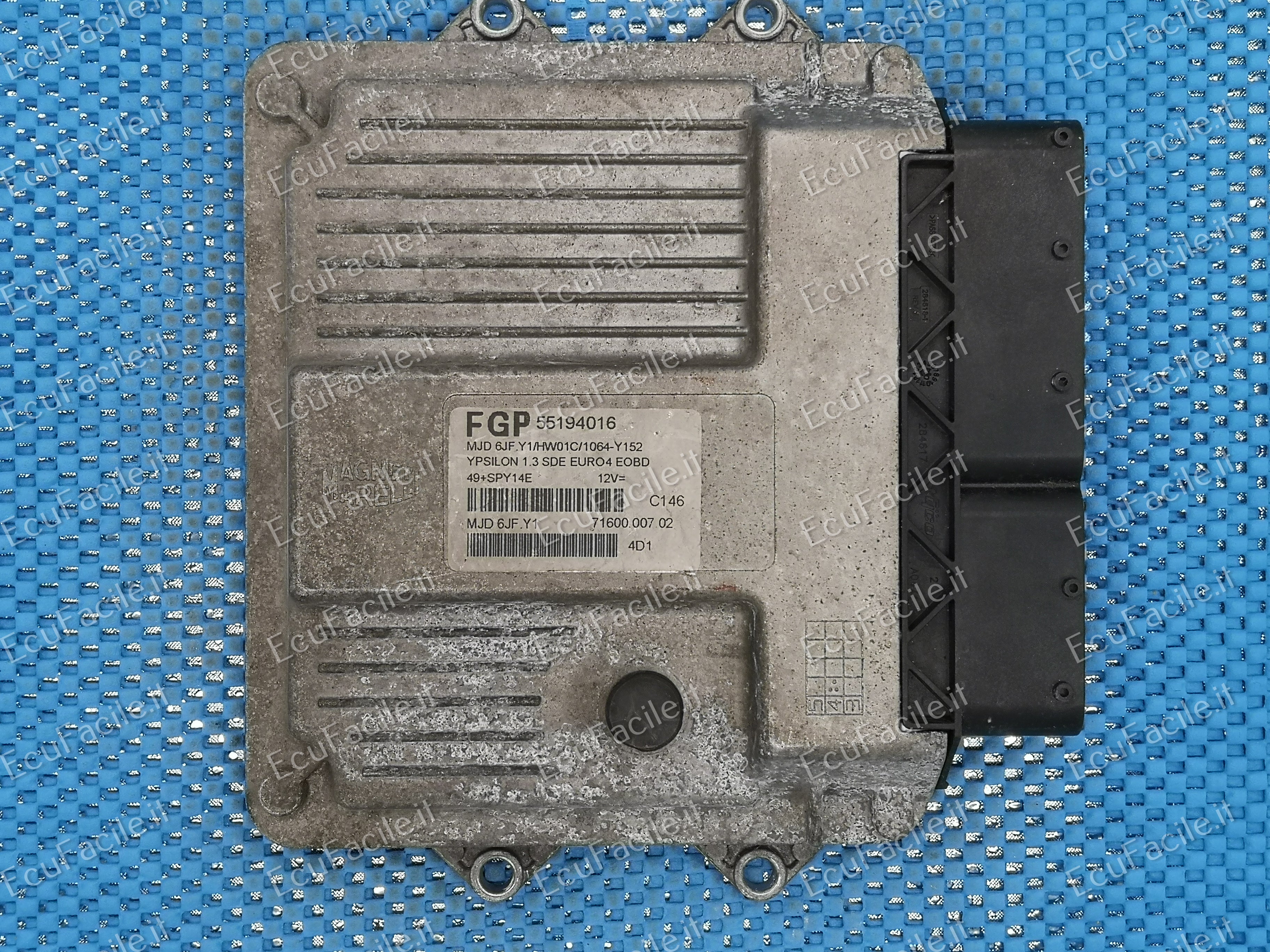 ECU LANCIA Y 1.3 JTD FGP 55194016 MJD 6JF.Y1 HW01C