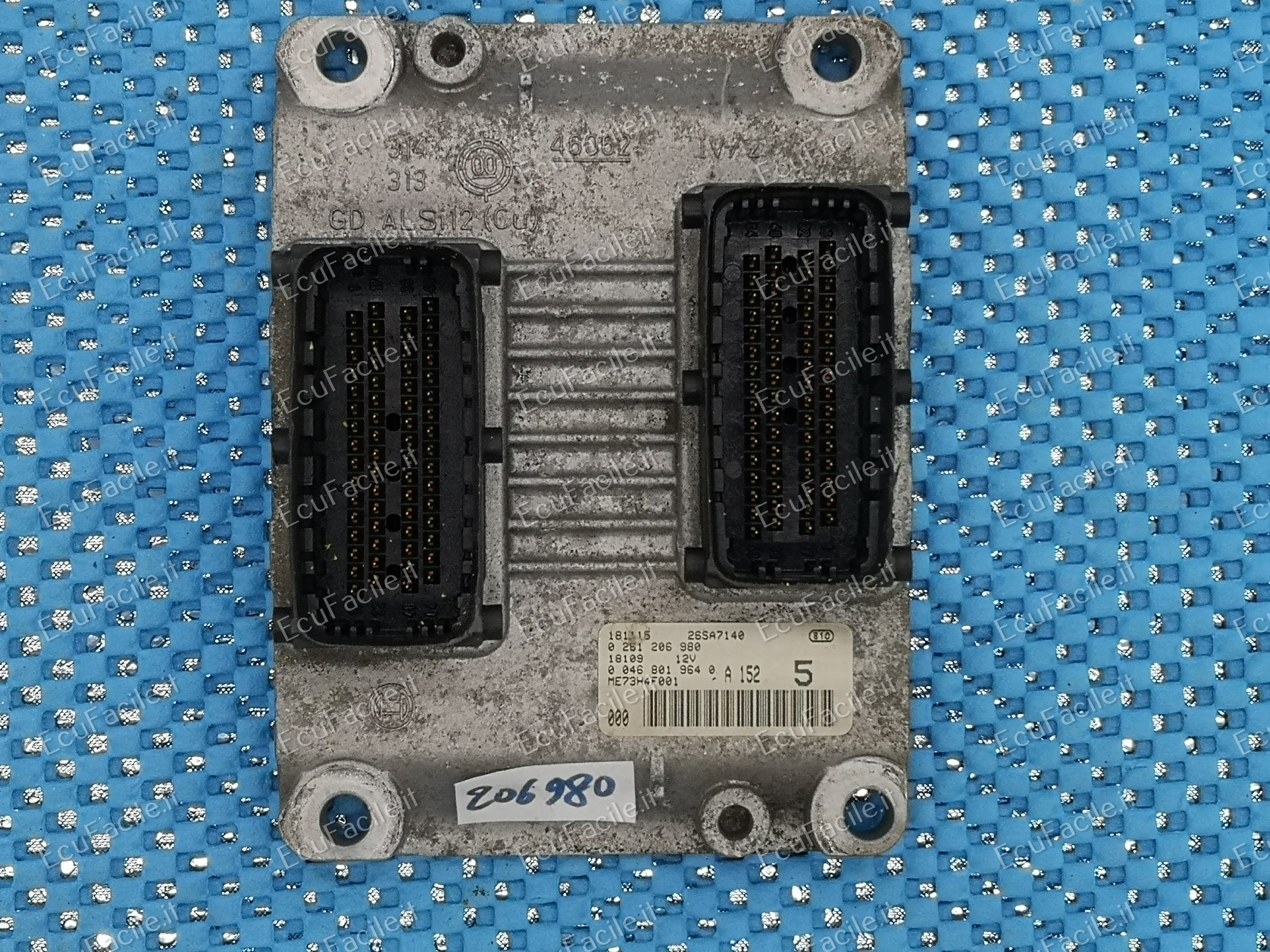 ECU FIAT PUNTO ME73H4 0261206980 46801964 089116