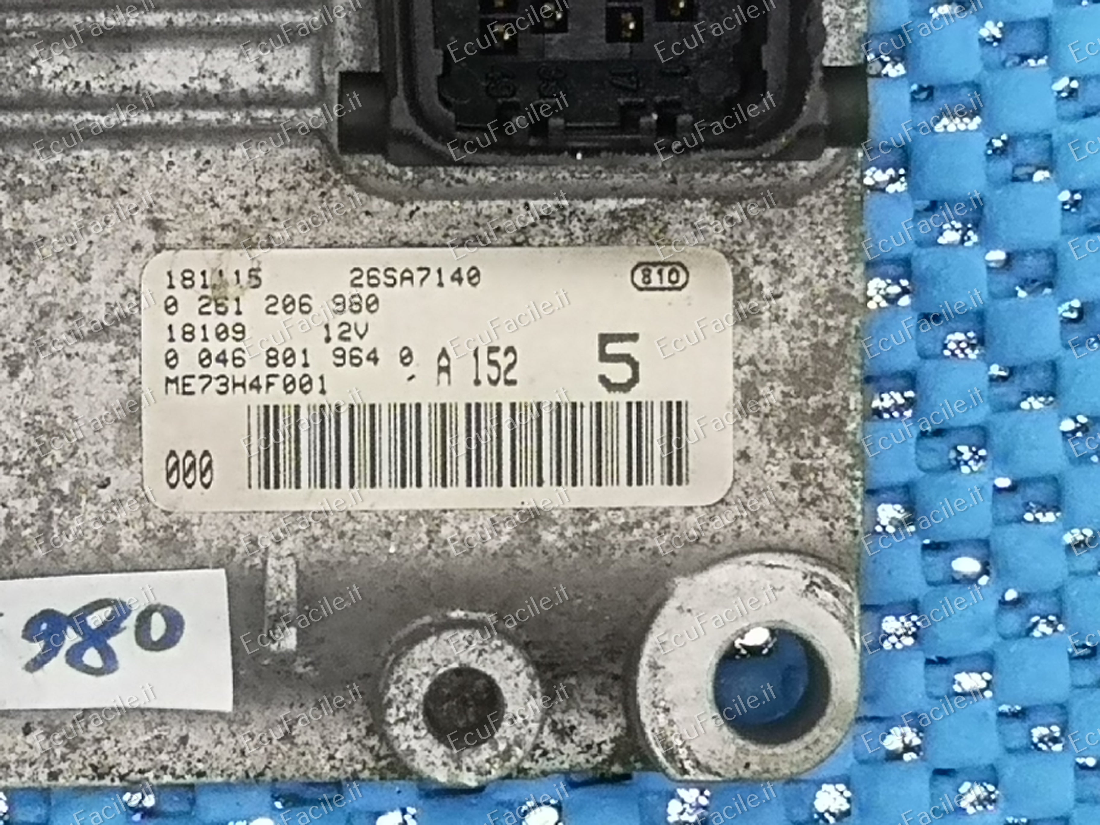 ECU FIAT PUNTO ME73H4 0261206980 46801964 089116