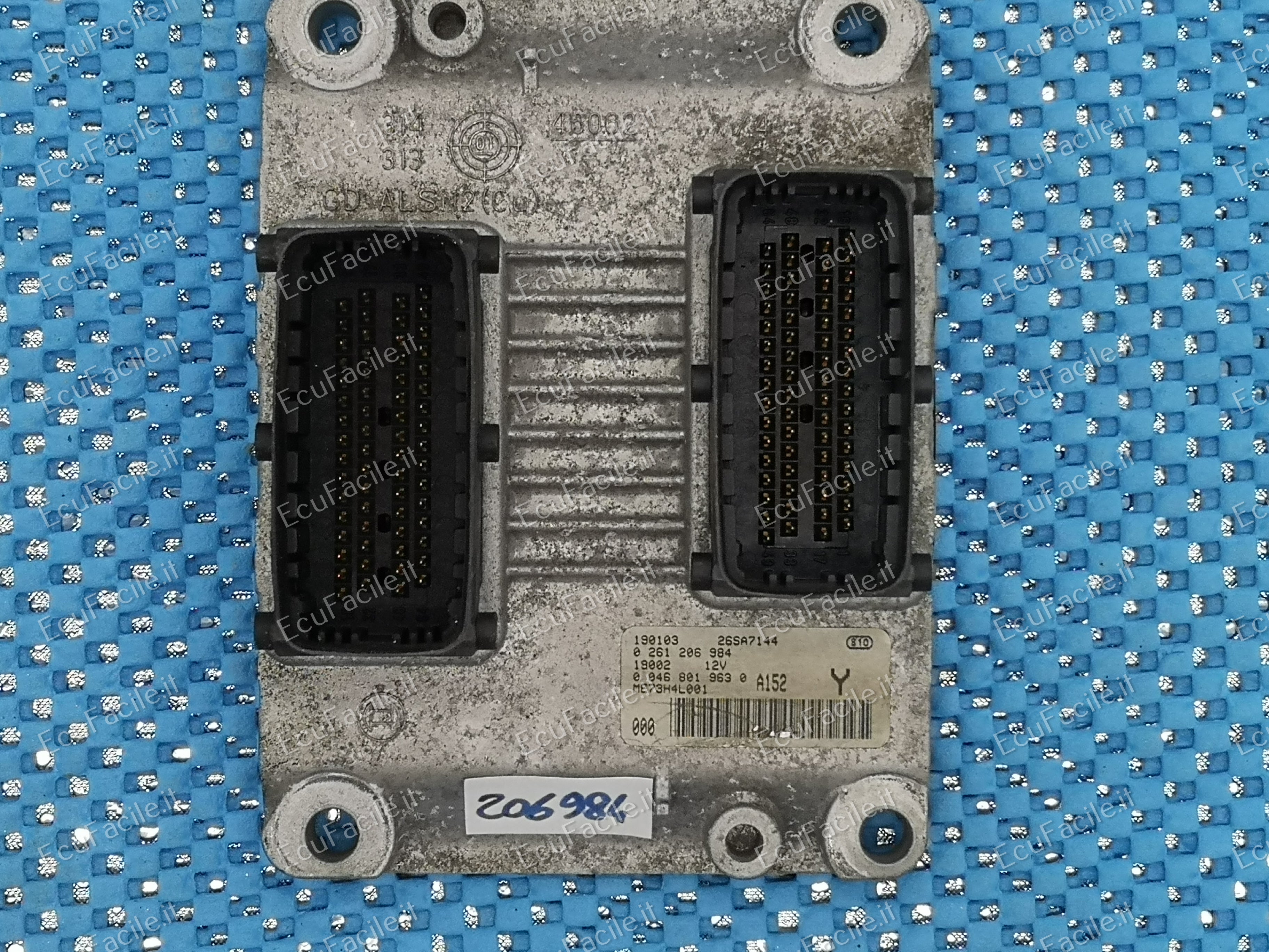 ECU LANCIA YPSILON BOSCH 0 261 206 984 0261206984 00468019630 ME 7.3 H4 ME7.3H4