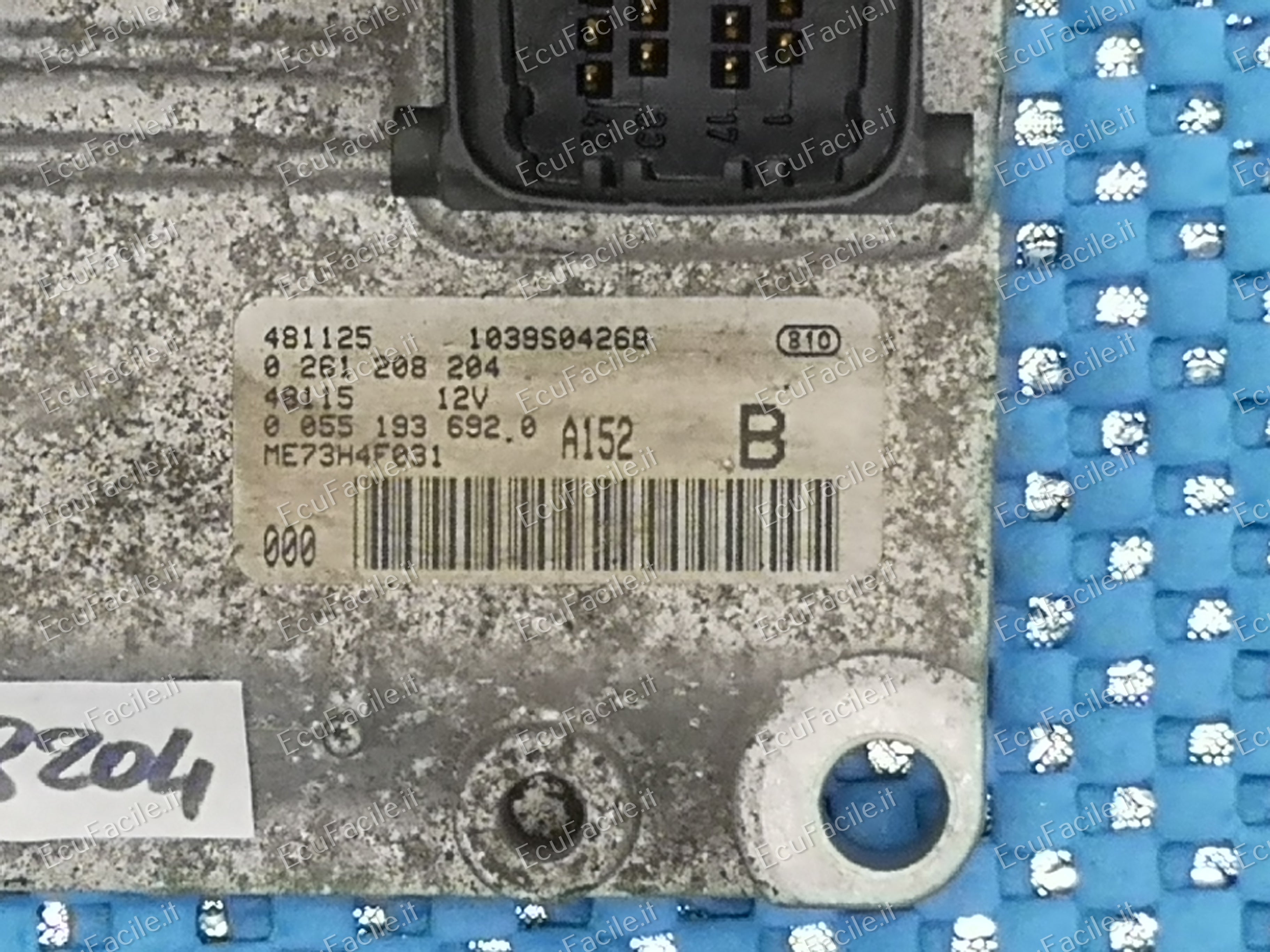 ECU FIAT STILO 1.4 16V 0261208204 00552088500 A152 B ME7.3.H4