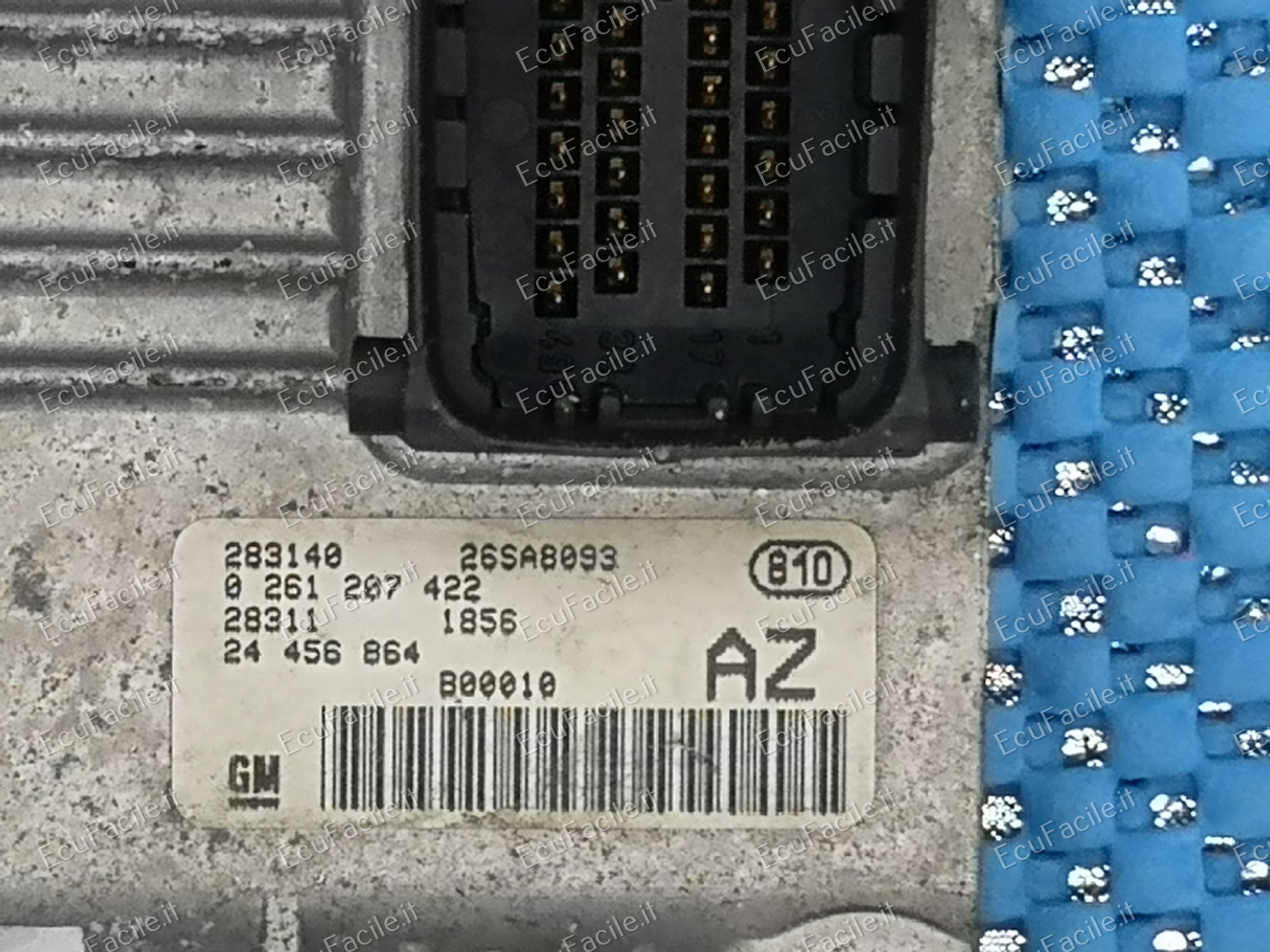 ECU BOSCH 0261207422 24456864 ME 7.6 H4 OPEL AGILA 1.0 12V.