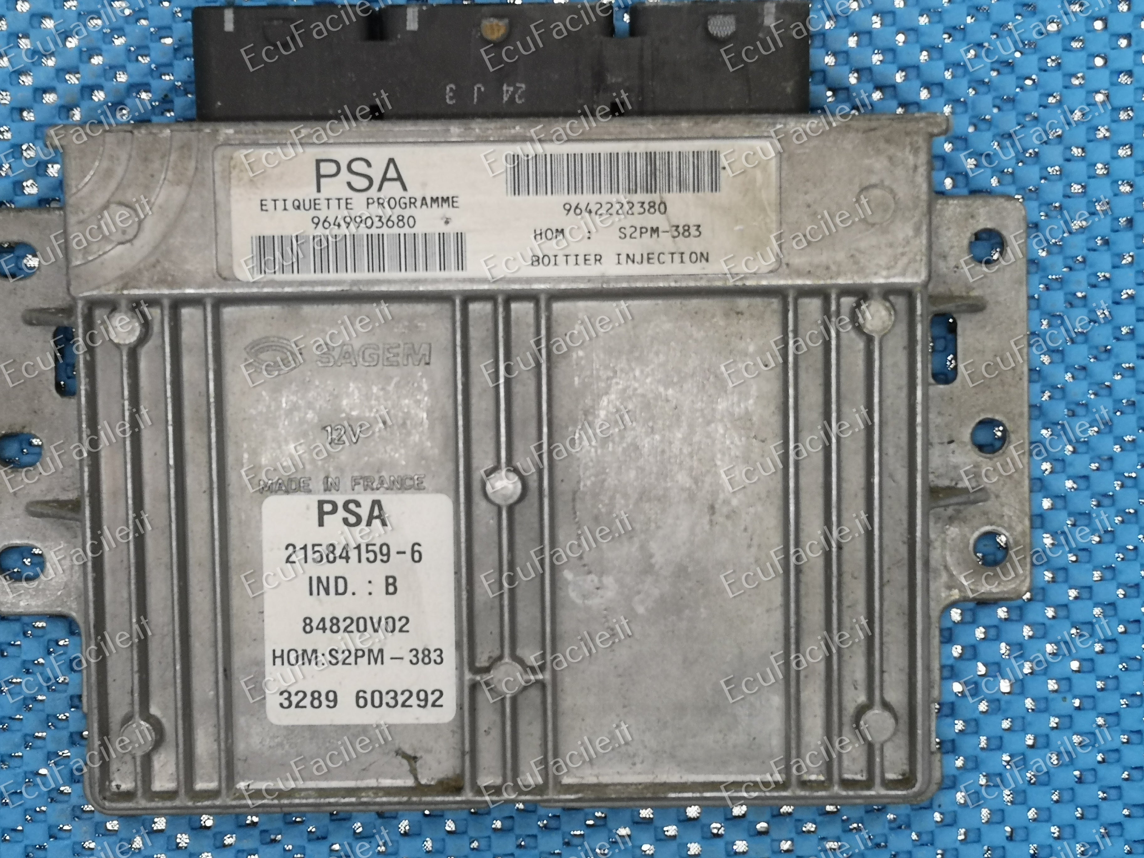 ECU CITROEN C3 9649903680 9642222380 21584159-6 S2PM-383