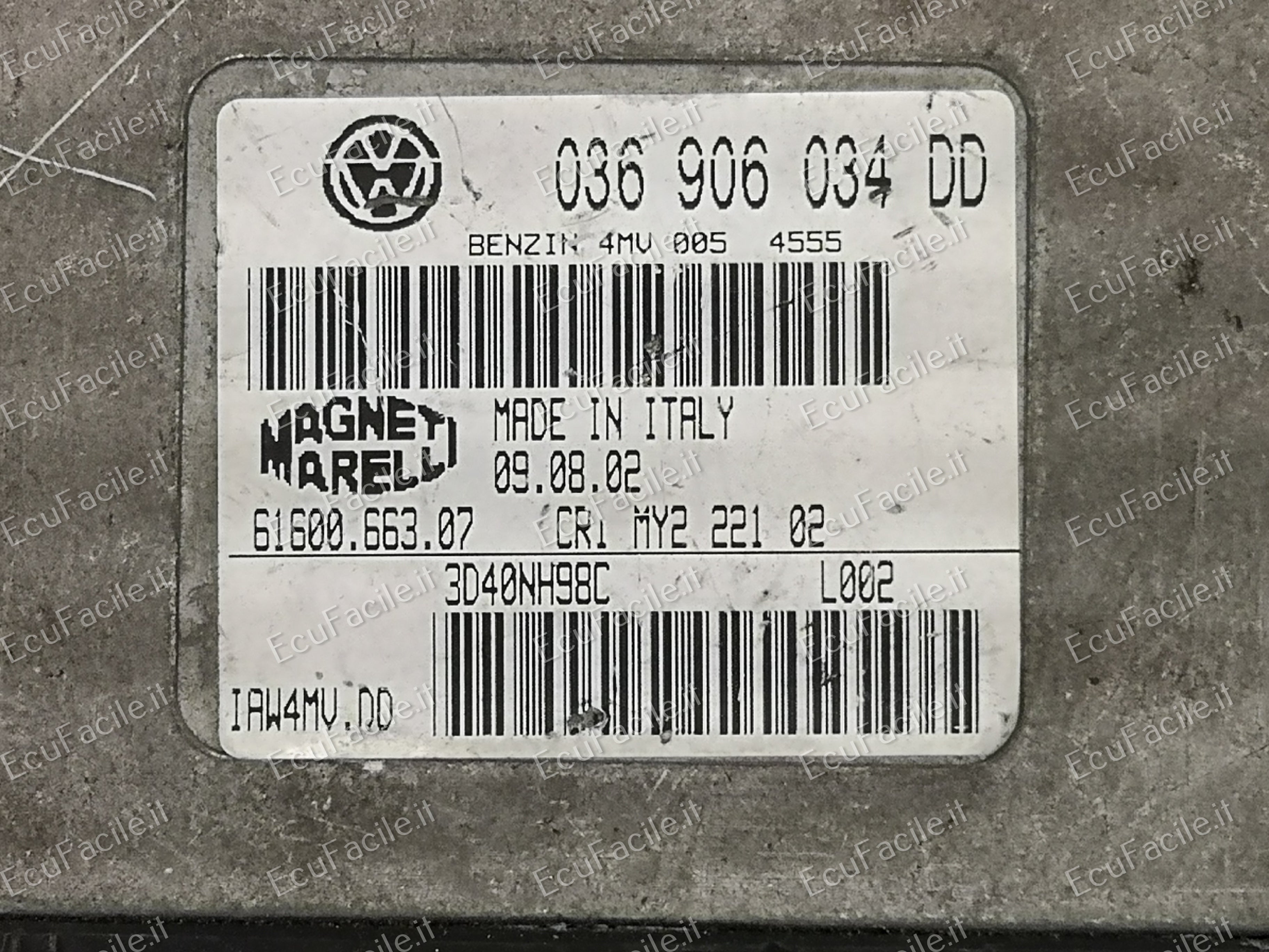 Ecu vw POLO 1.4 BBY 036906034DD 036906034 DD 6160066309