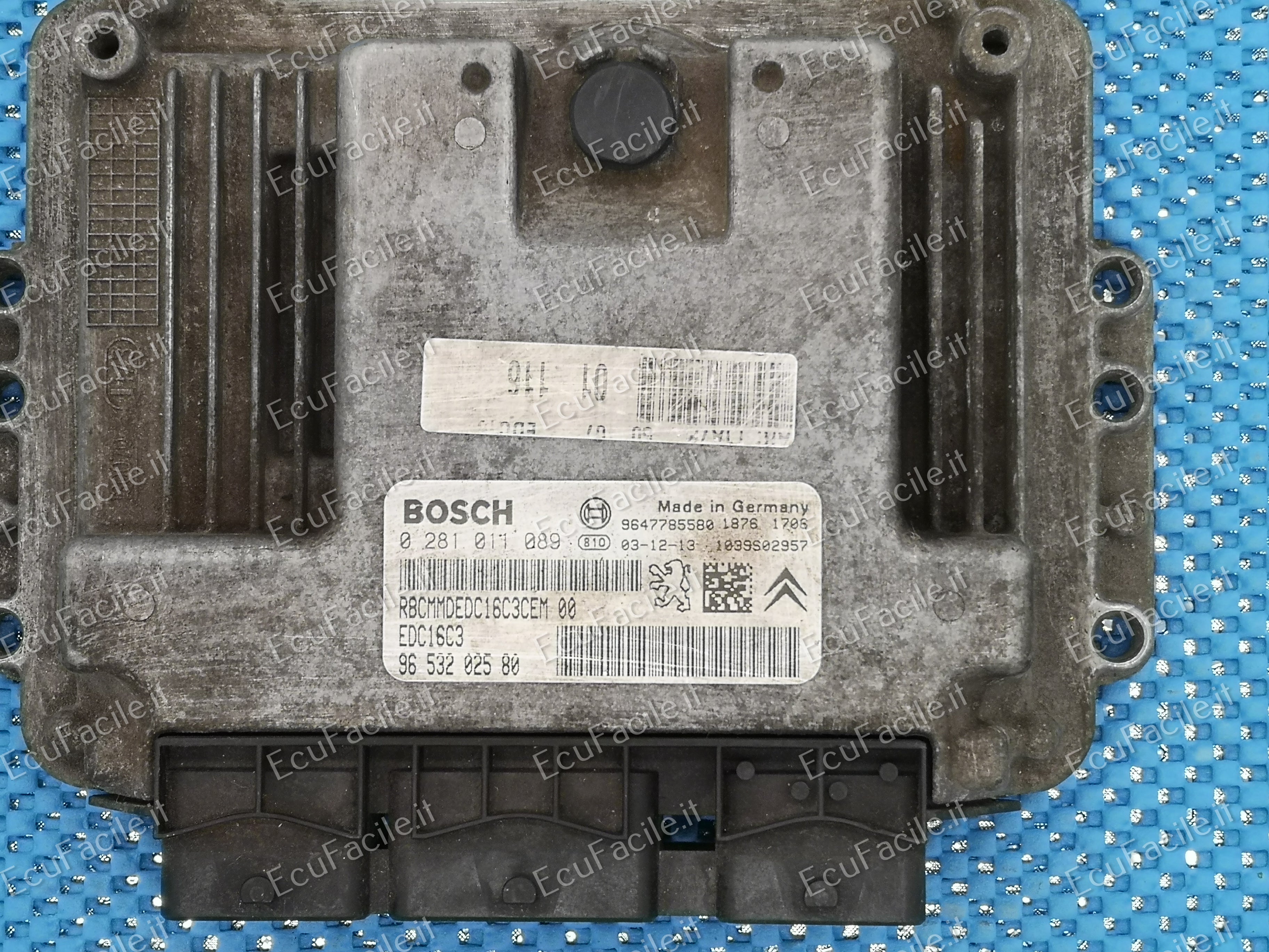 ECU PEUGEOT 206 1.4 TDI BOSCH 0281011089 9653202580 EDC16C3