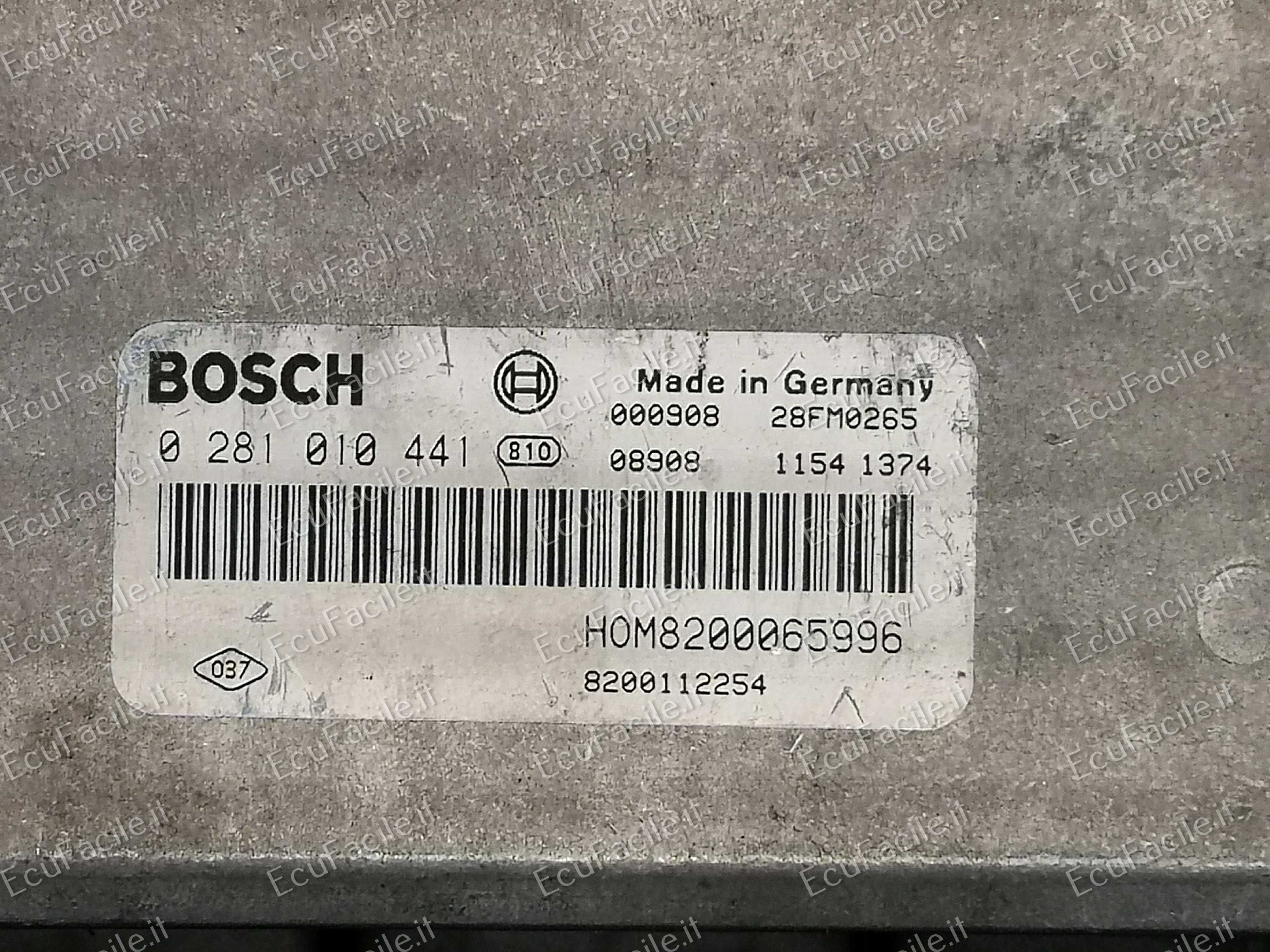 ECU VOLVO V40 S40 1.9 0281010441 HOM8200065996 EDC15C3