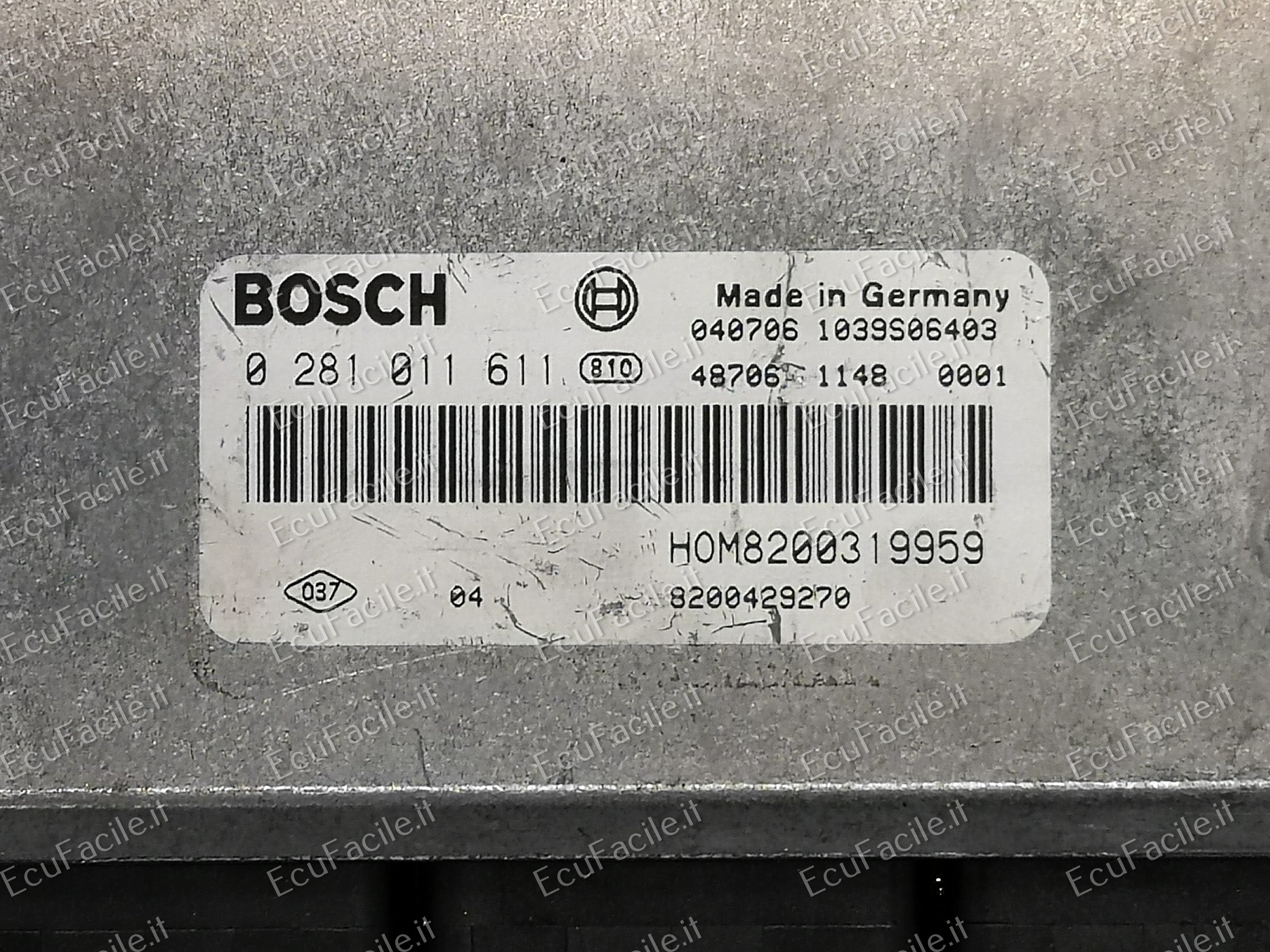 ECU MITSUBISHI SPACE STAR 1.9 0281011611 HOM8200319959