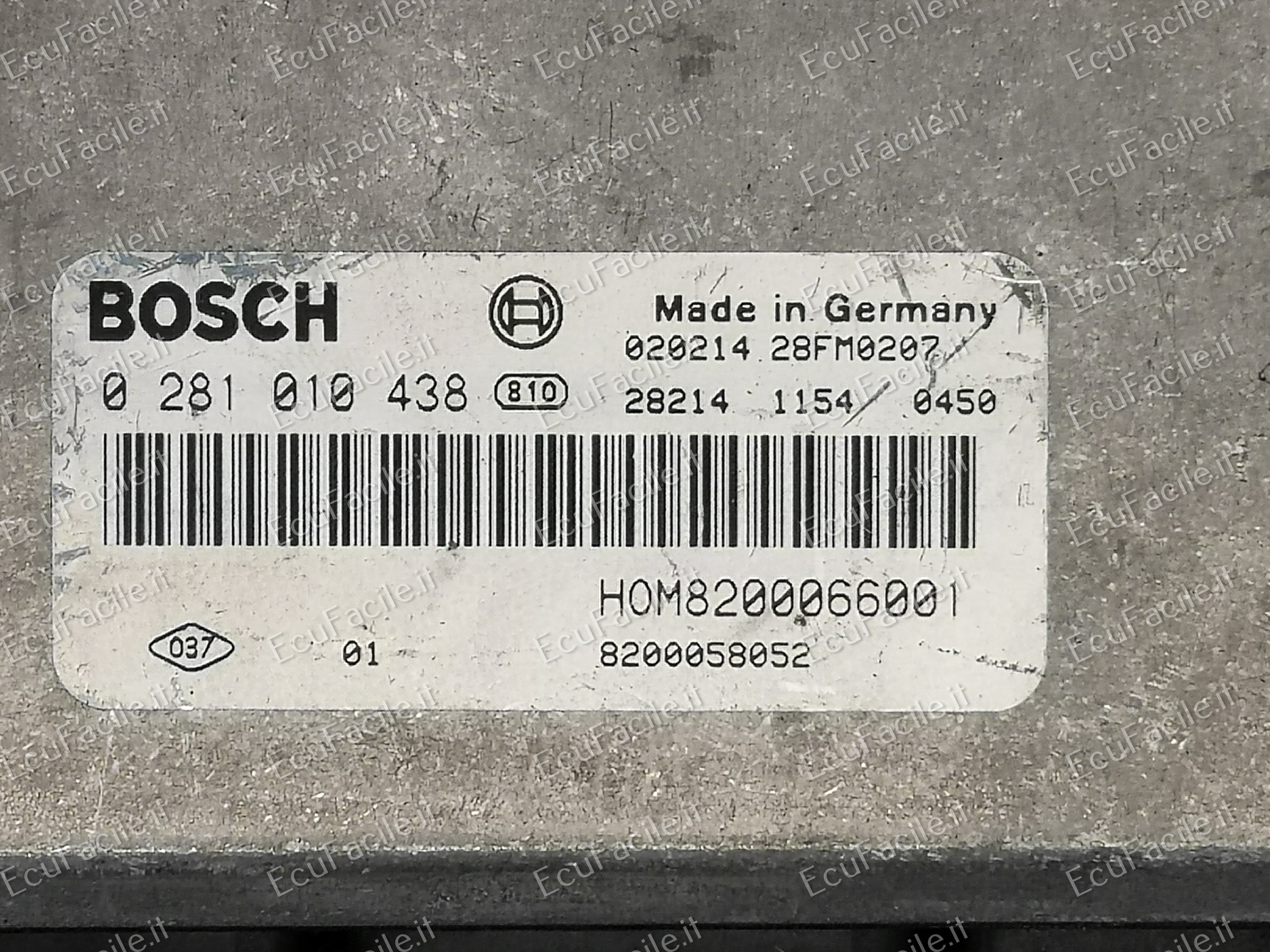 Ecu MITSUBISHI SPACE STAR 0281010438 HOM 8200066001