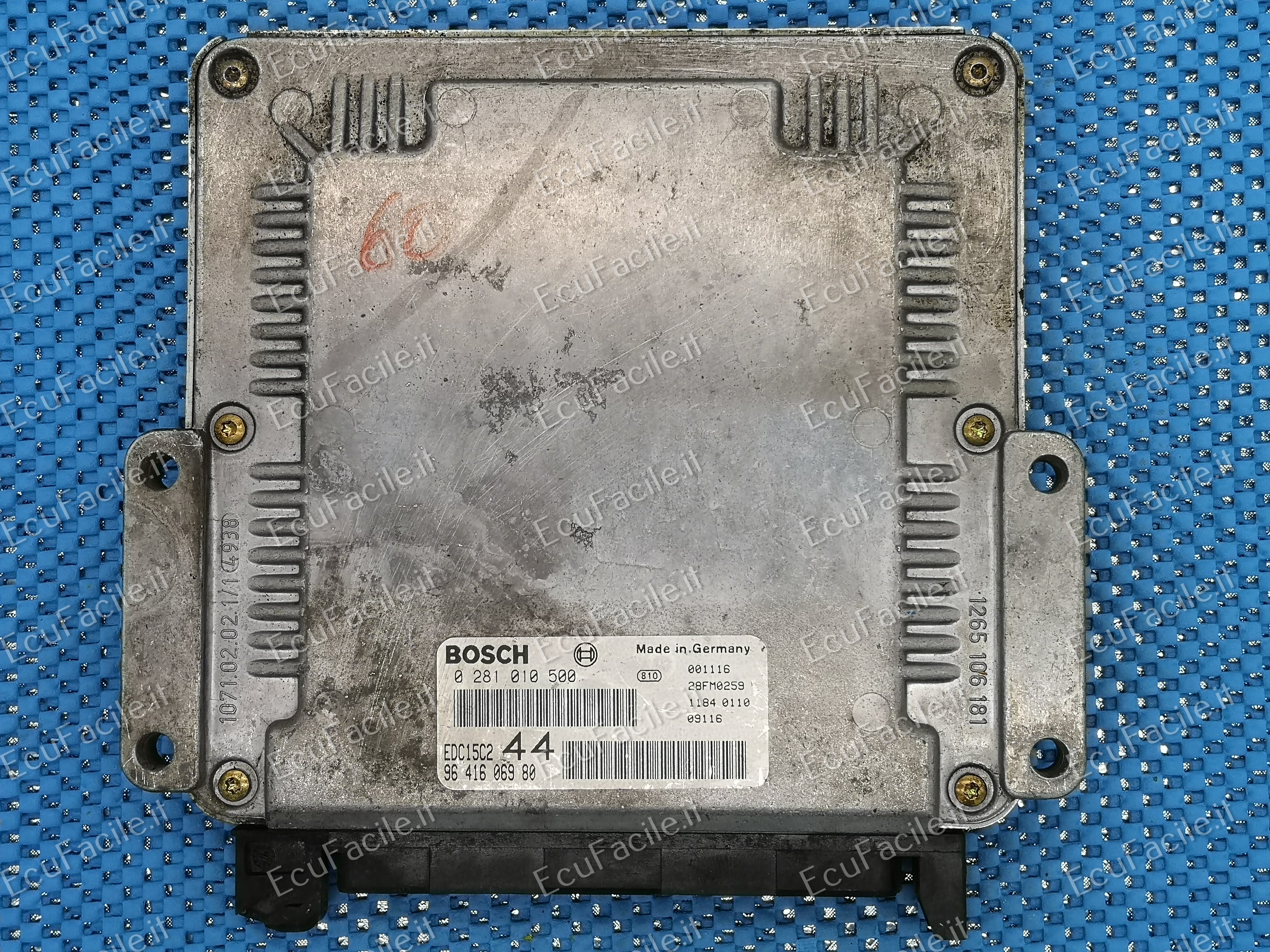 ECU PEUGEOT 206 2.0 HDI BOSCH 0281010500 9641606980 EDC15C2