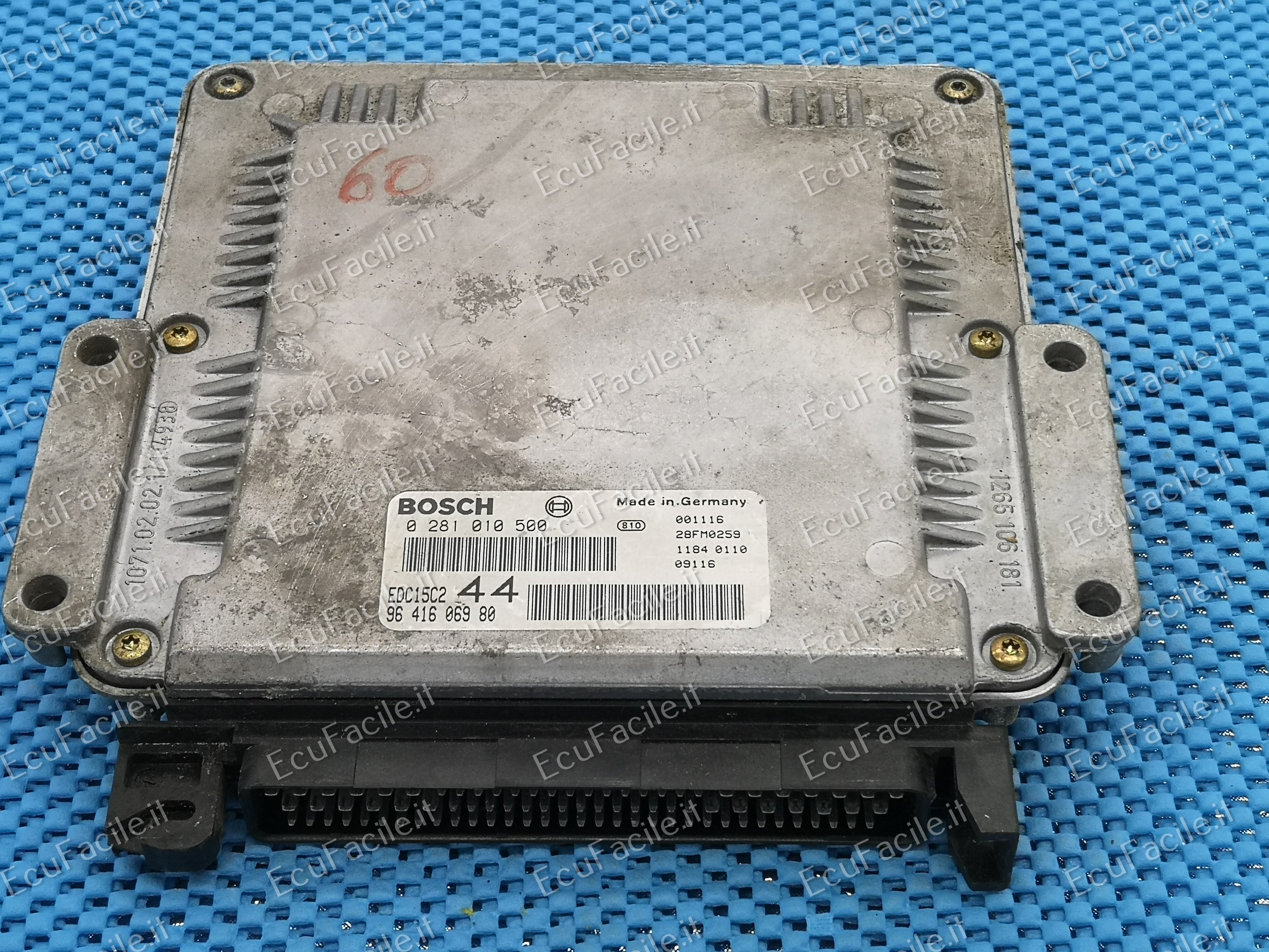 ECU PEUGEOT 206 2.0 HDI BOSCH 0281010500 9641606980 EDC15C2
