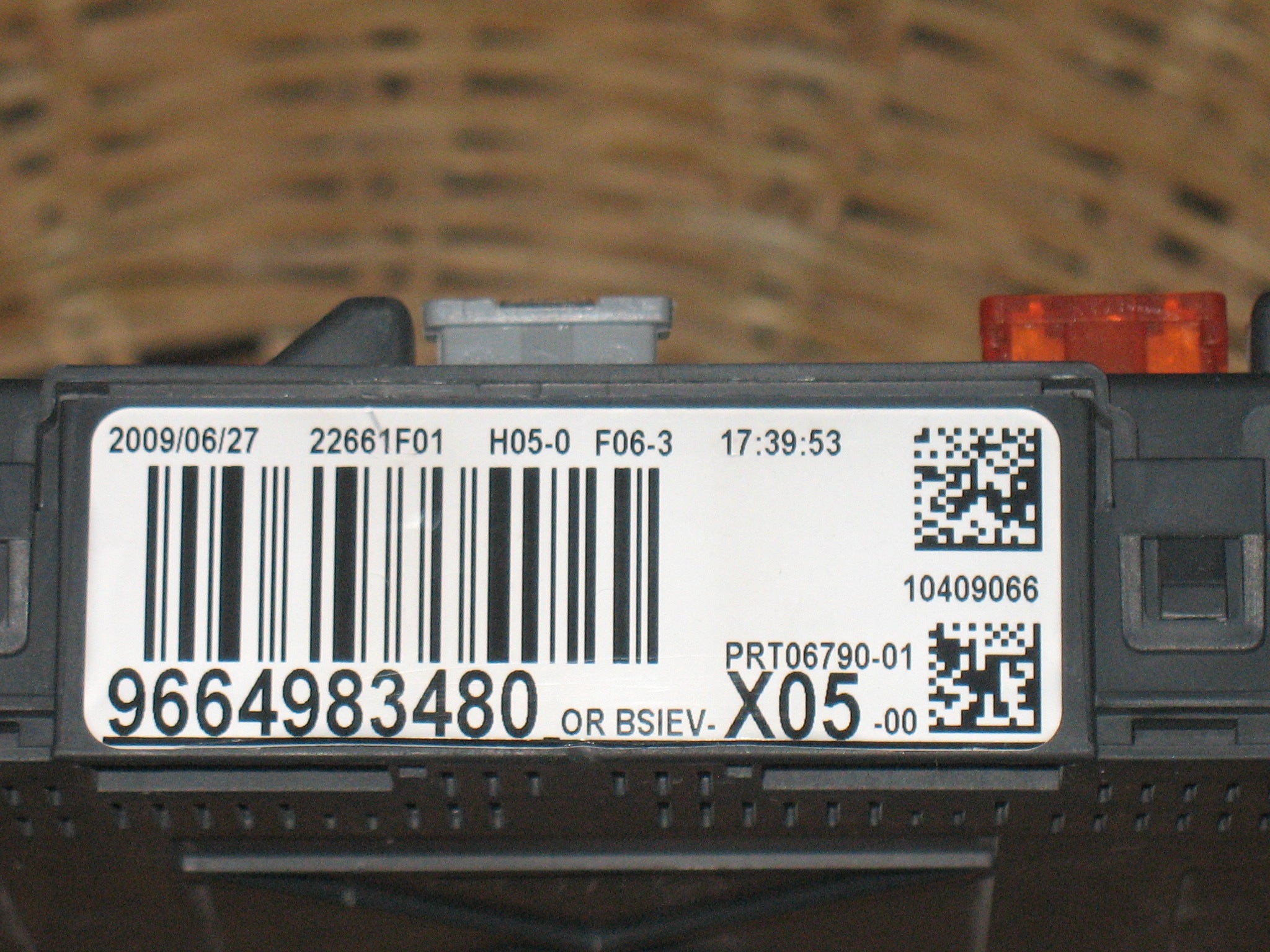 Kit BSIEV-X05 -00 CITROEN C3 PICASSO body VALEO X05 9664983480
