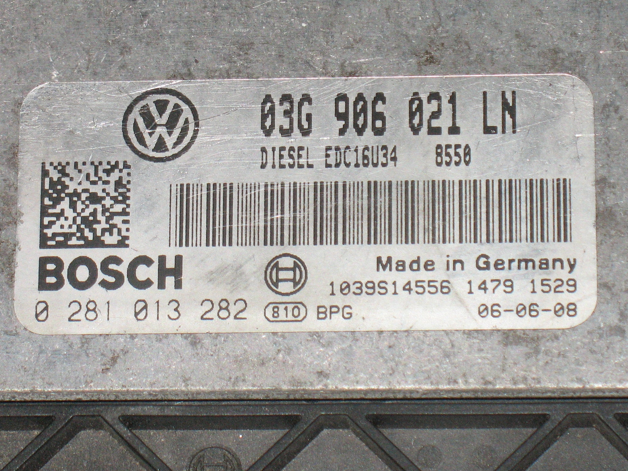 ECU SEAT ALTEA 1.9 TDI BXE 03G906021LN 0281013282 edc16u34 -3.41