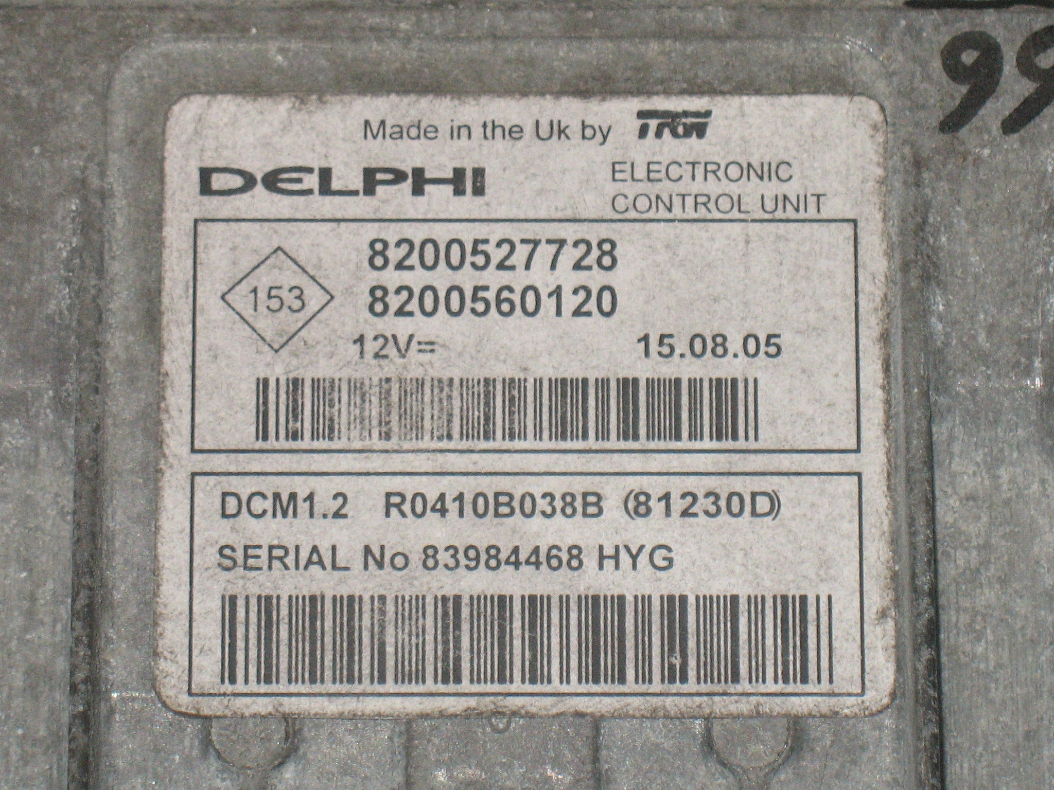 ECU SUZUKI JIMNY 1.5 DCI 8200527728 8200560120 DCM1.2 R0410B038B 80984468