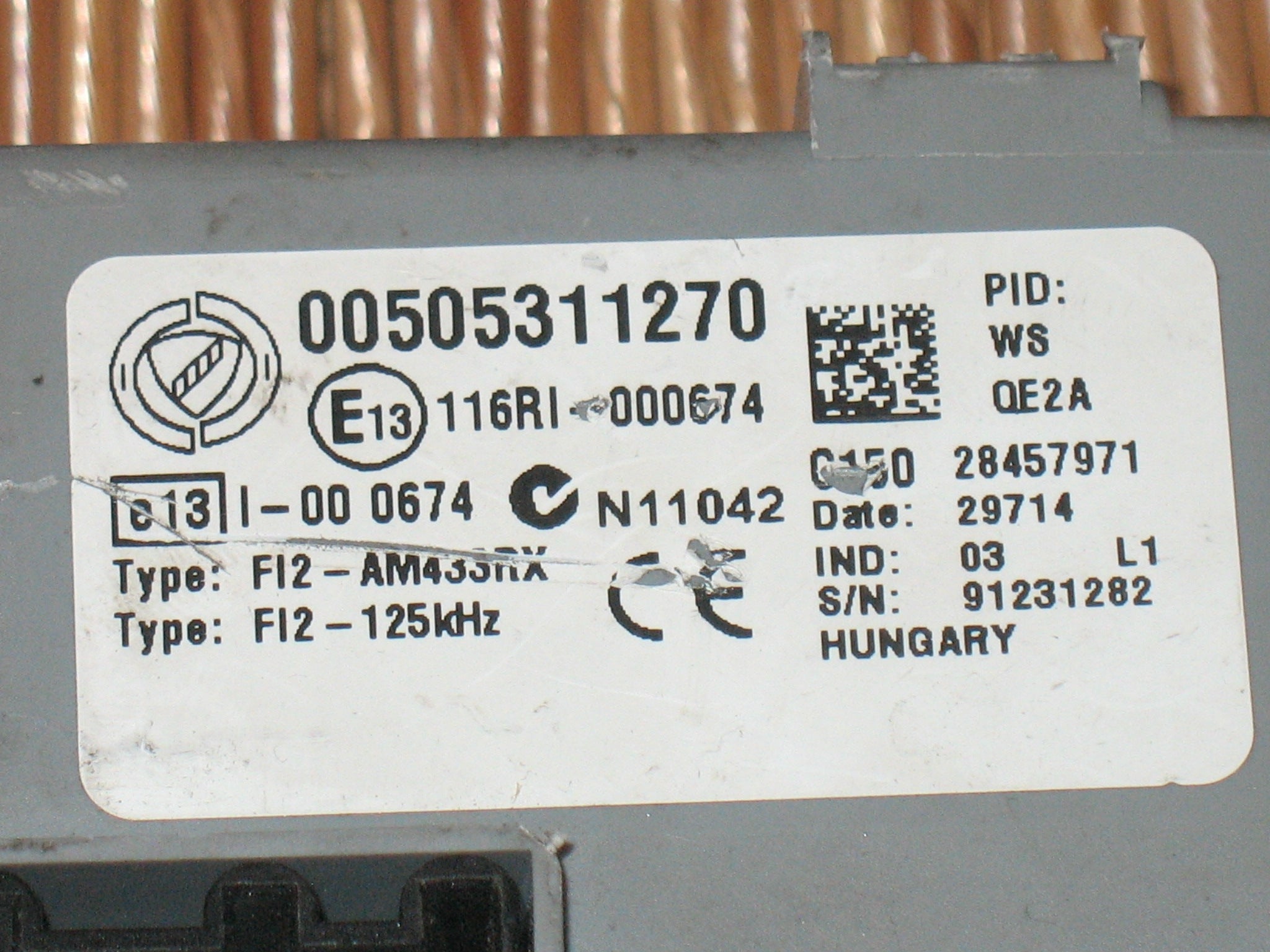 00505311270 Centralina Body Computer Fiat Punto DELPHI 28457971 505311270 IND: 03 L1