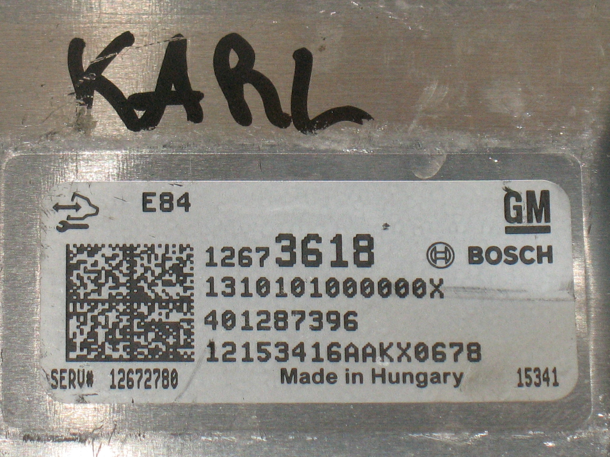 12673618 COMPUTER MOTOR Opel Karl Hatchback 5-drs 1.0 12V  B10XE Euro 6 2016 E84