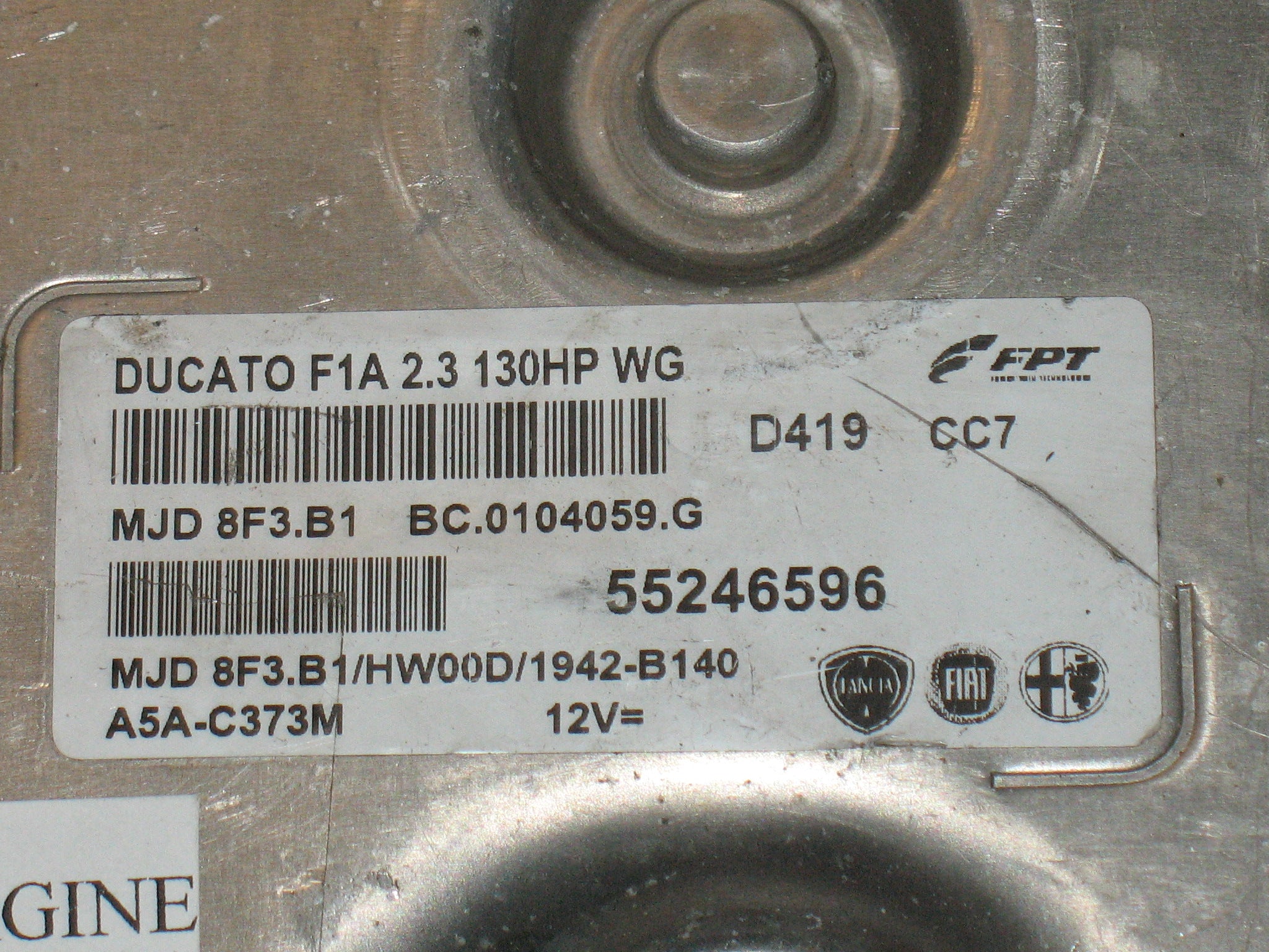 FIAT DUCATO 2.3 130HP CENTRALINA MOTORE FPT 55246596 / D419CB16  MJD 8F3.B1 MJD8F3B1