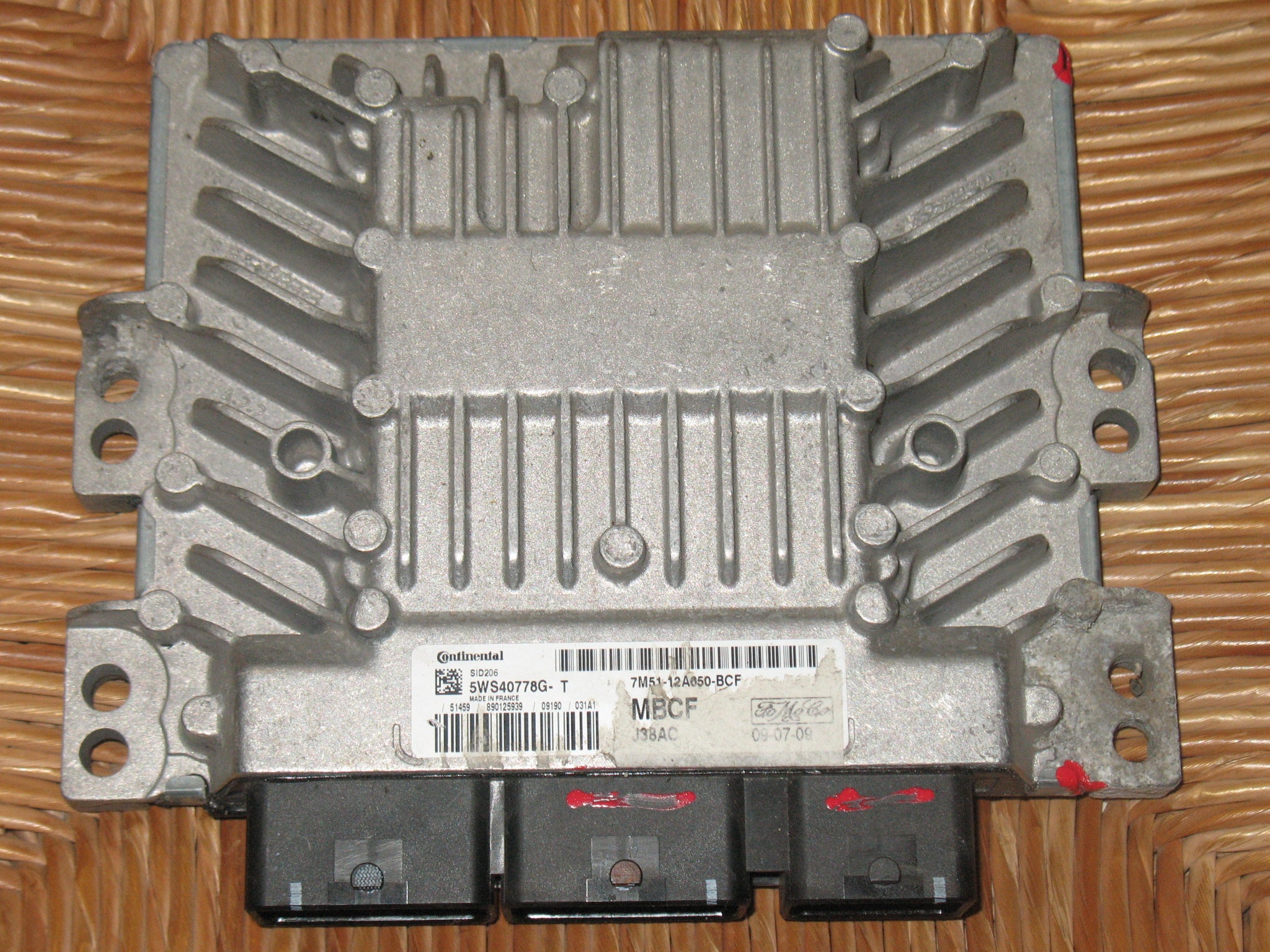 ECU 1.8 D 7M51-12A650-Bcf 5Ws40778G-T Mbcf Sid206 FORD FOCUS II (DA_, HCP, DP) 1.8 TDCi