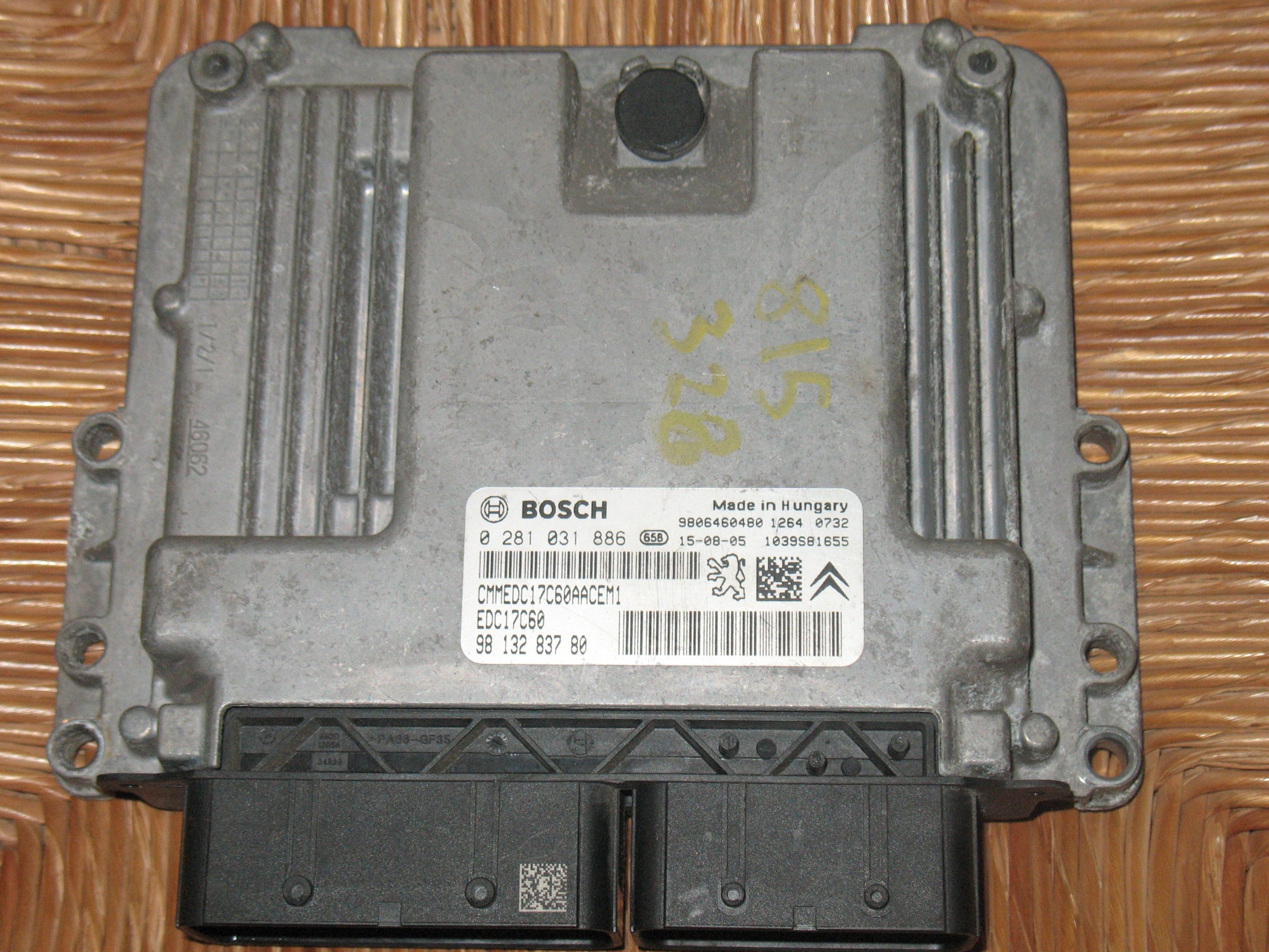 EDC 17C60 Peugeot 308 II T9 9813283780  0281031886 EDC17C60-3.10 1039S81655 9806460480