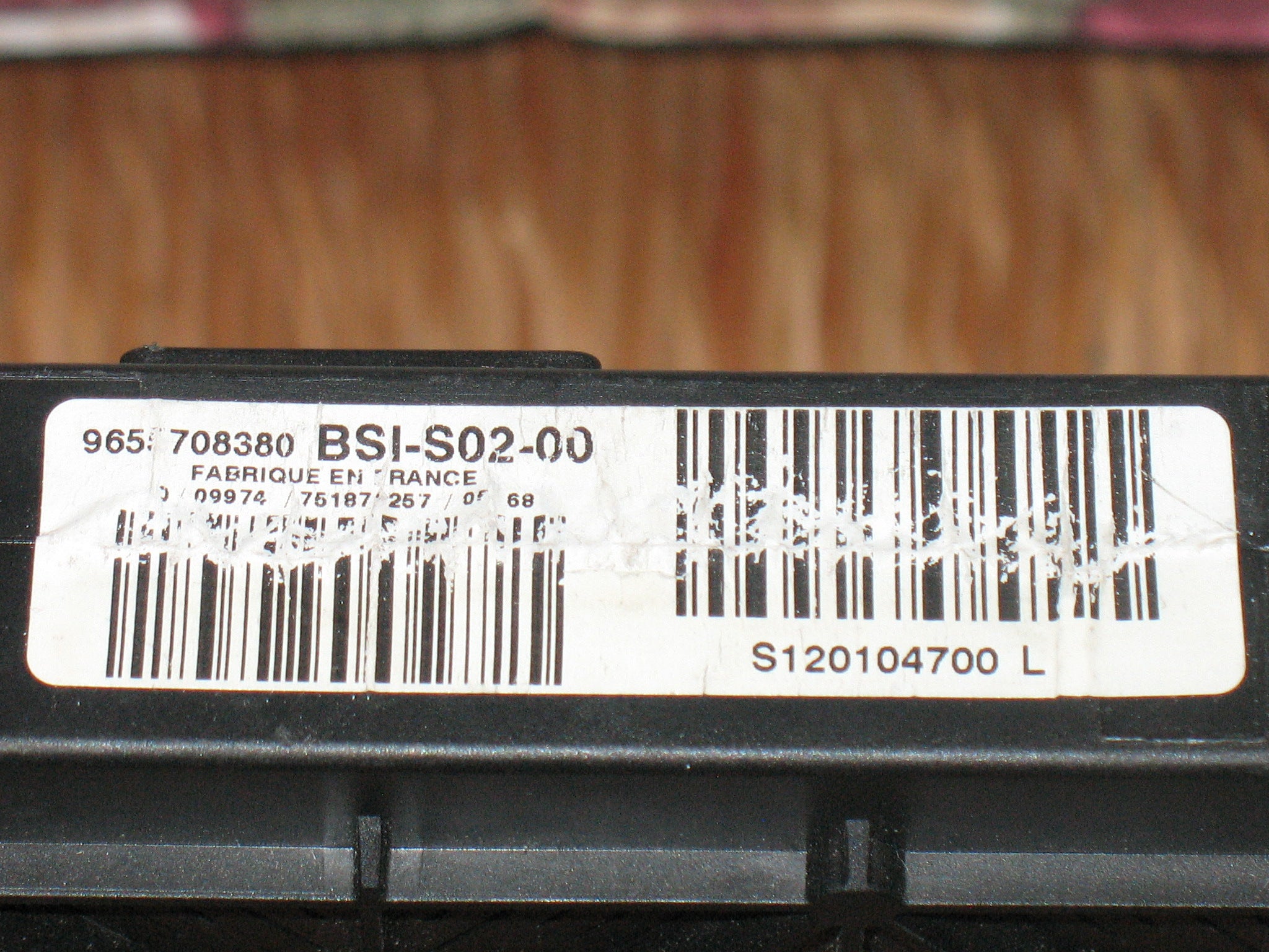 BSI PEUGEOT 407 BSI S02-00 SIEMENS S120104700 L 9655708380