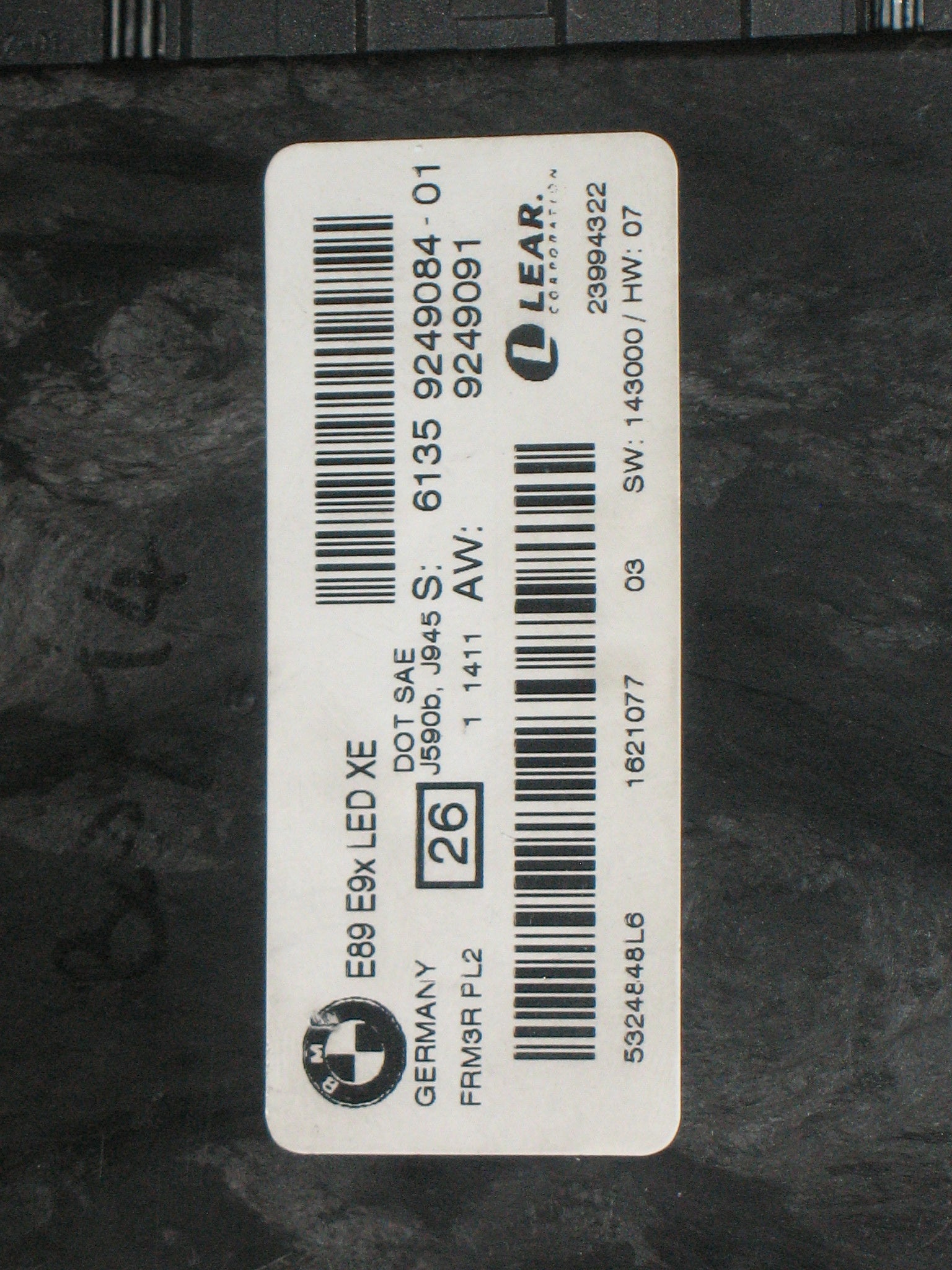 BMW 6135 9249084-02 6135924908402 · 6135 9249091 61359249091 · E89 E9x LED XE E89E9xLEDXE