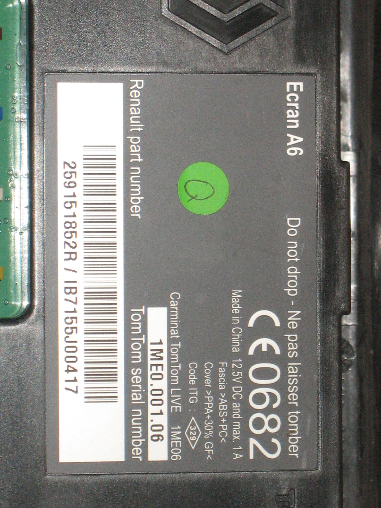 259151852R DISPLAY RENAULT Clio Serie Restyling (01>10) 1500 Diesel 1ME0.001.06