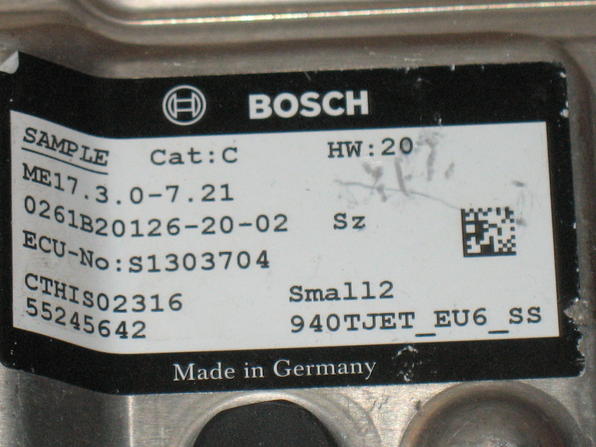 ECU BOSCH 0261B20126 CTHIS02316 55245642 ME17.3.0-7.21