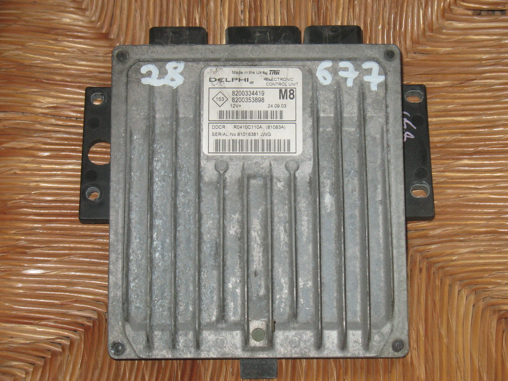 ECU RENAULT MEGANE SCENIC NISSAN MICRA 1.5 DCI DELPHI R0410C110A 8200334419 8200353898 M8