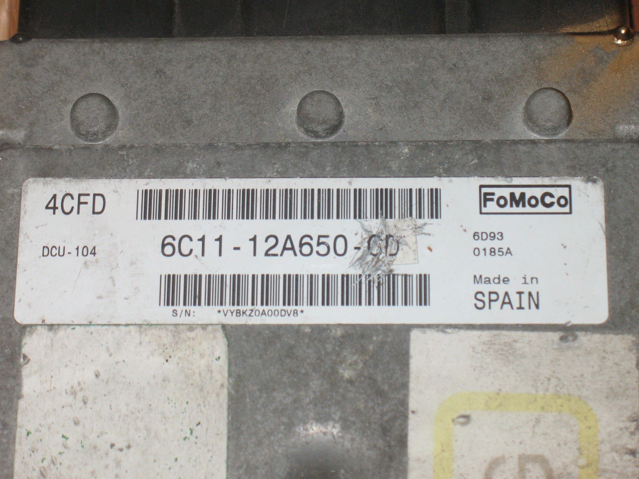Ecu ford transit 2.4 6c11 12a650 cl dcu-104 4cfl DCU104 CL 6c11-12a650-cd  6c1112a650cd
