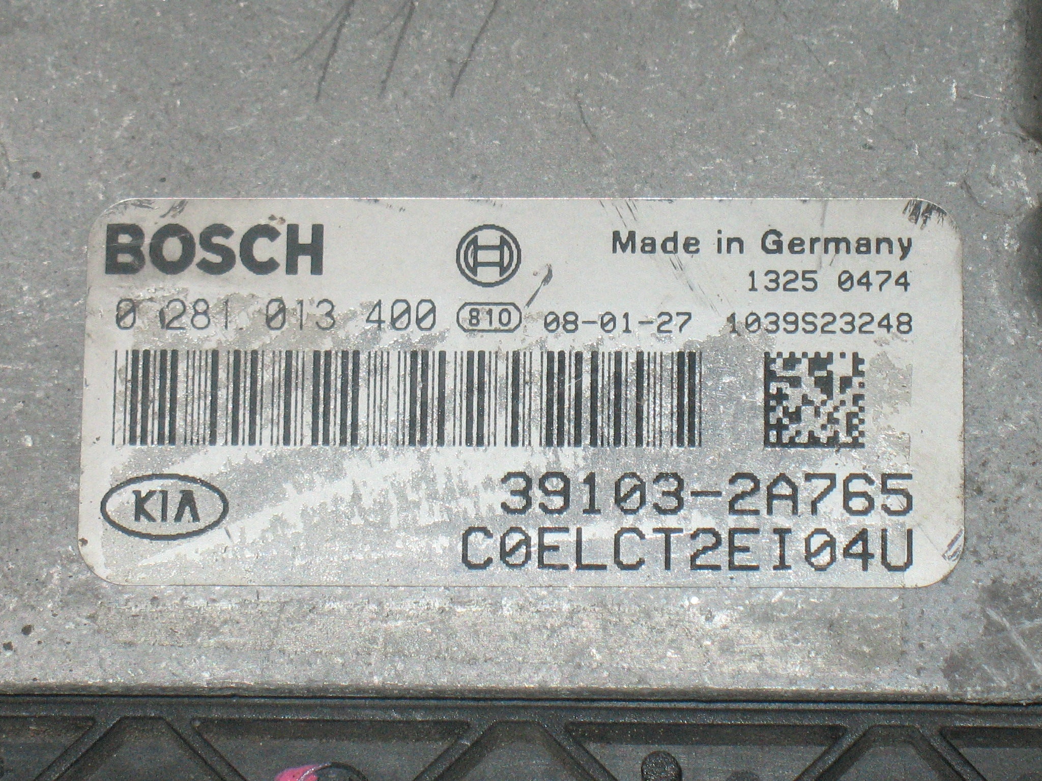 ECU KIA CEED 1.6 BOSCH 0281013400 391032A765 EDC16C39-5.41