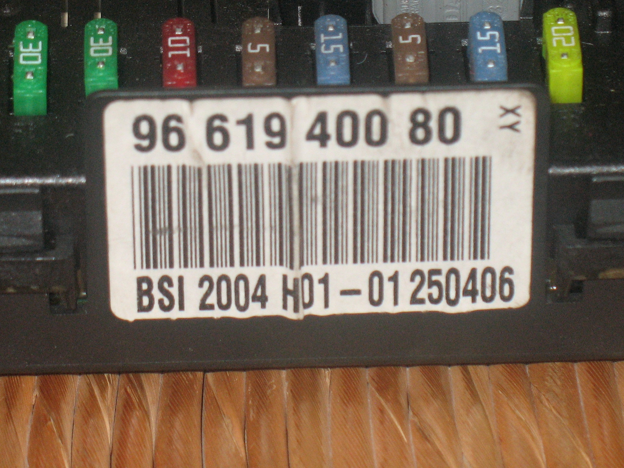 BSI 2004 H01-01 Johnson Controls PEUGEOT 307 9661940080 PEUGEOT 307 1.6 HDI 80 kw CITROEN C4 NFP