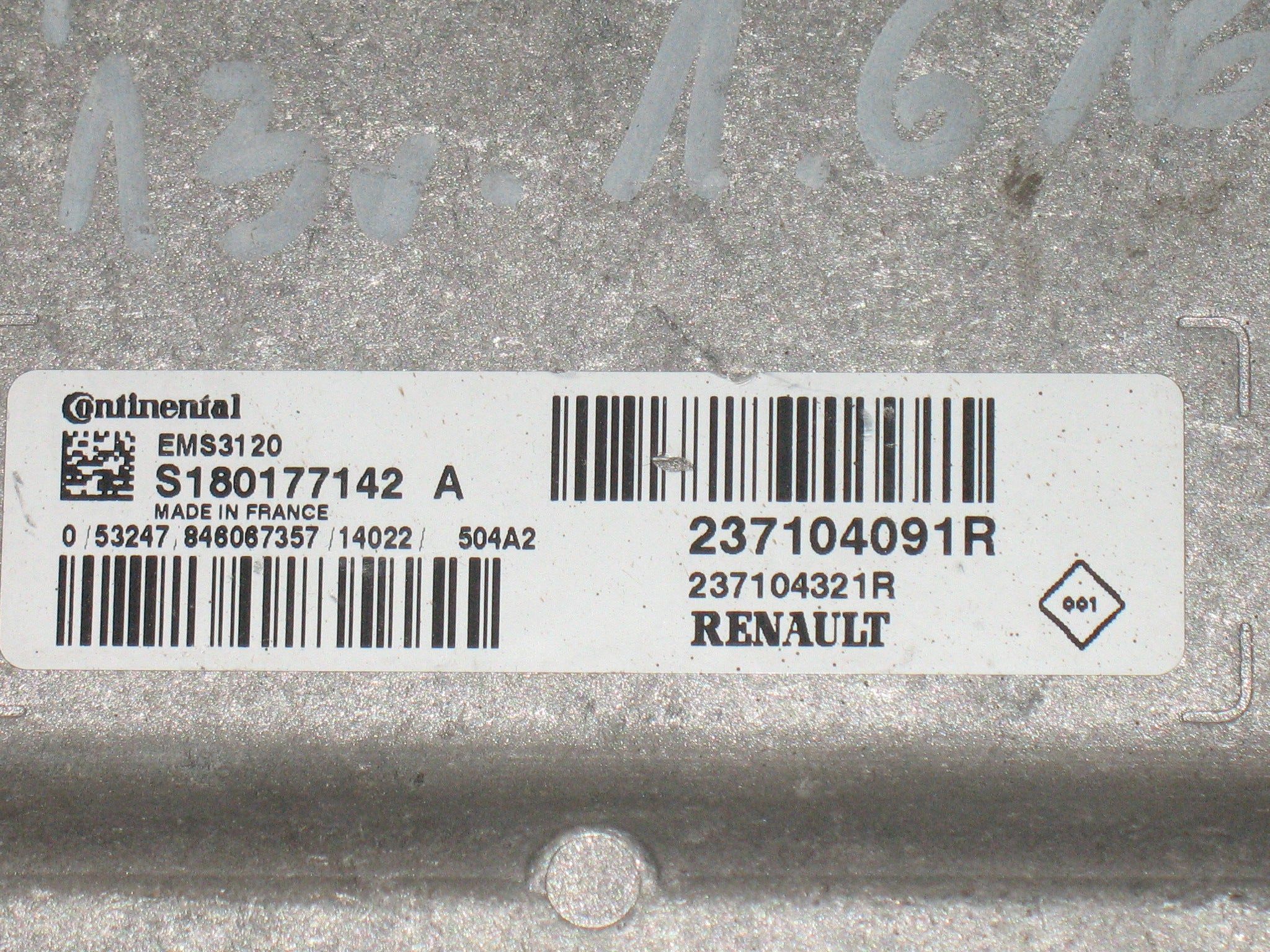 ECU Renault Twingo CONTINENTAL 237104091R S180177142A EMS 3120