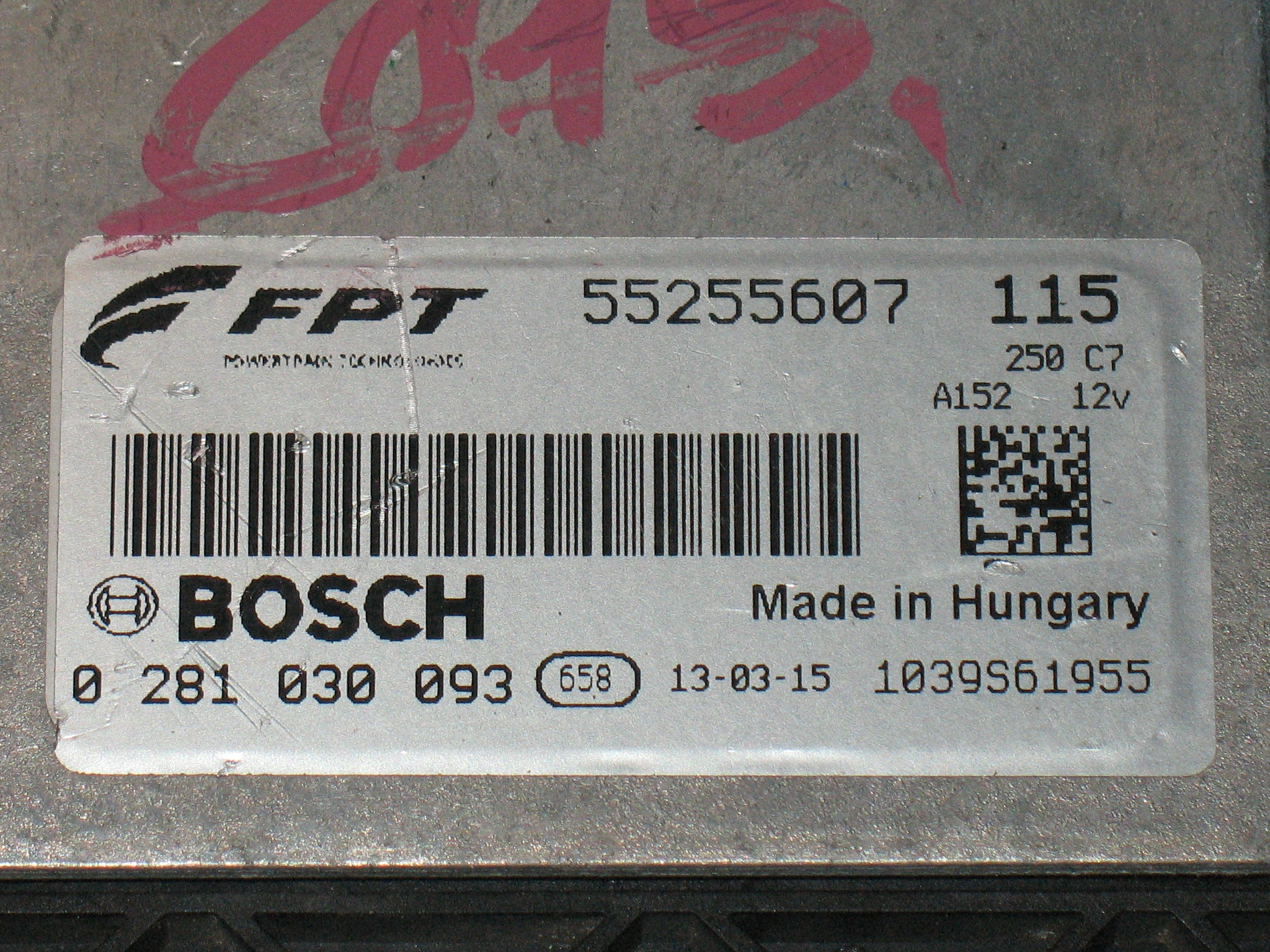 CENTRALINA MOTORE FIAT DUCATO BOSCH 0 281 030 093 0281030093 55255607 EDC17C49-3.5