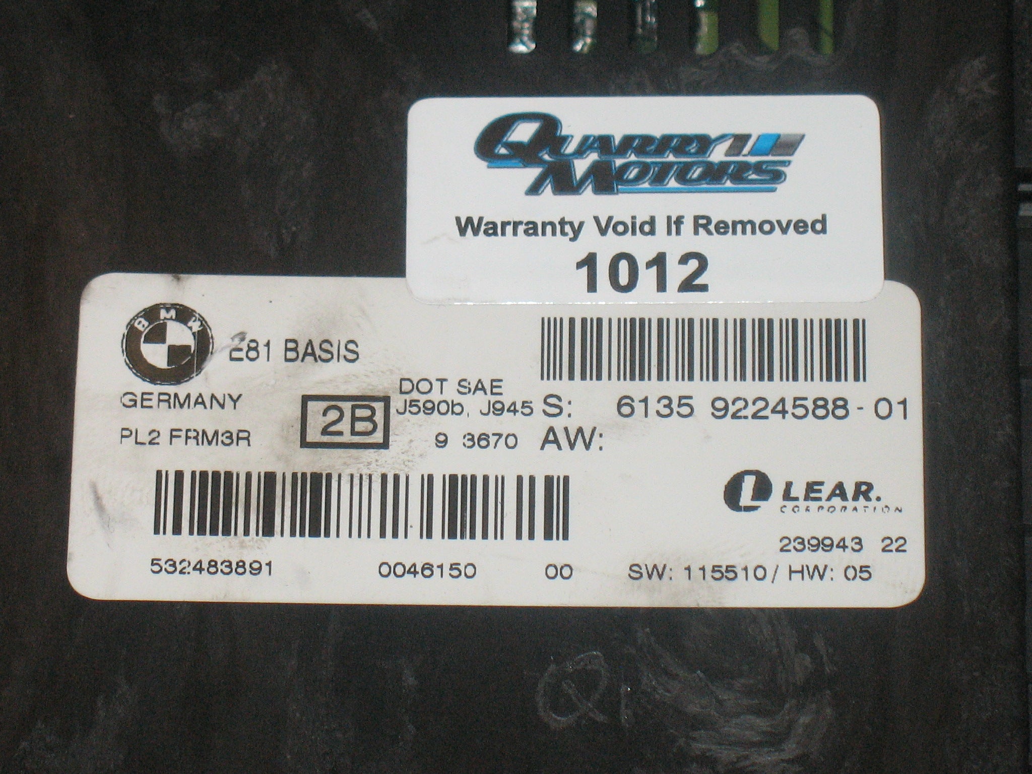 BMW 1 Series E81 61359224588 PLS1 FRMR3