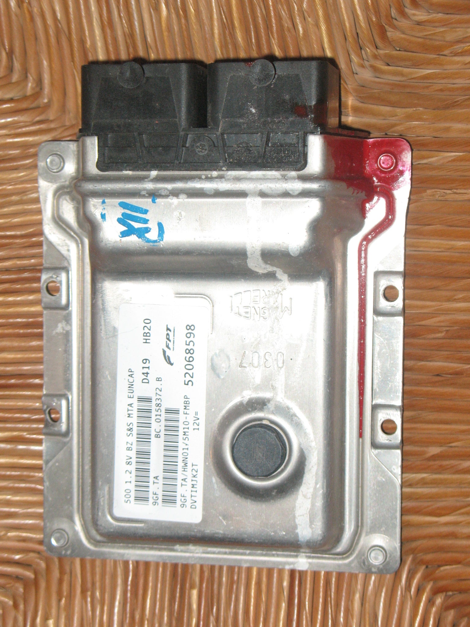 Fiat 500 1.2 ECU 52068598  9GFTA. OEM  9GFTA 9DF.TA  BC0158372B  BC.0158372.B