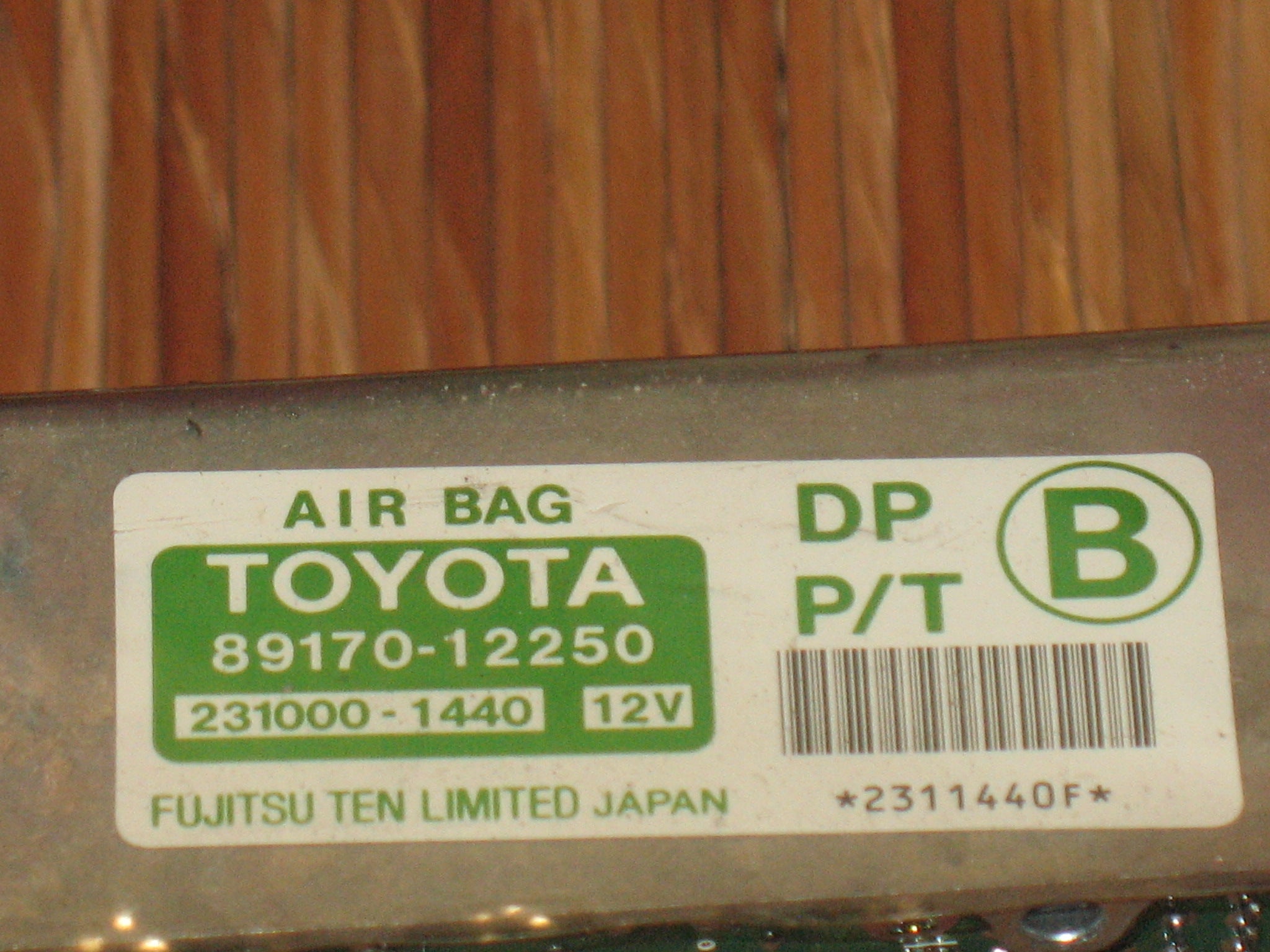 ECU airbag toyota corolla 89170-12250 231000-1440 2310001440