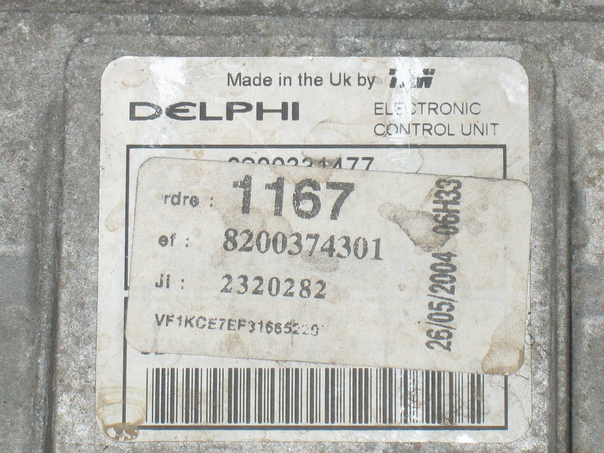 CENTRALINA  RENAULT KANGOO  1.5 DCI Delphi R0410C122B 8200331477 8200374301