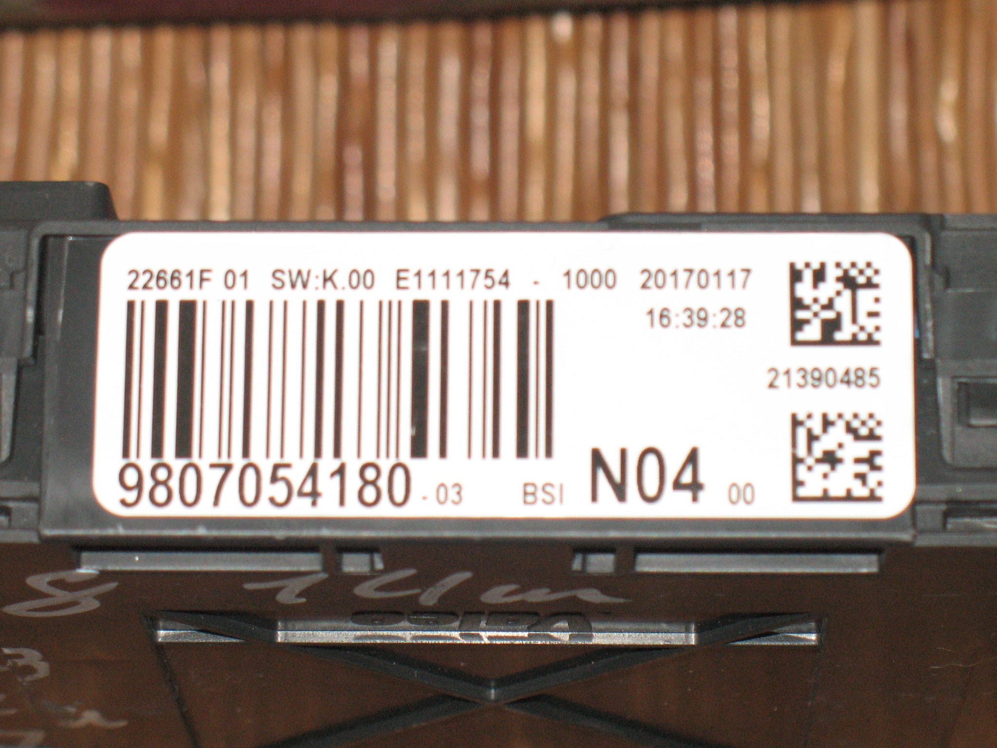 9807054180 BODY COMPUTER PEUGEOT 308 2° Serie 1560 diesel