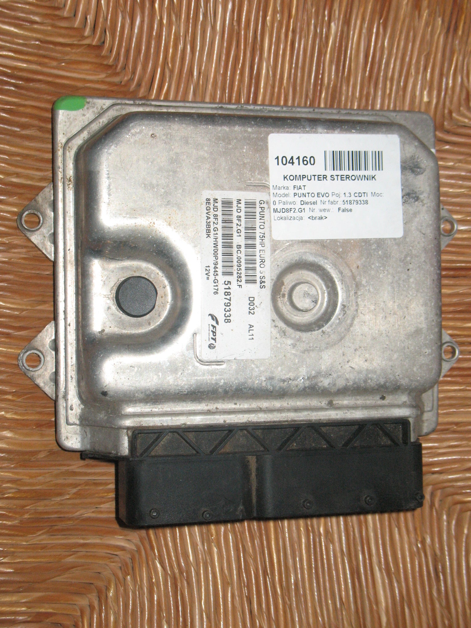 G1 51879338 FIAT PUNTO EVO 3J 199A9000 G1/HW00P/9445-G176 51879338