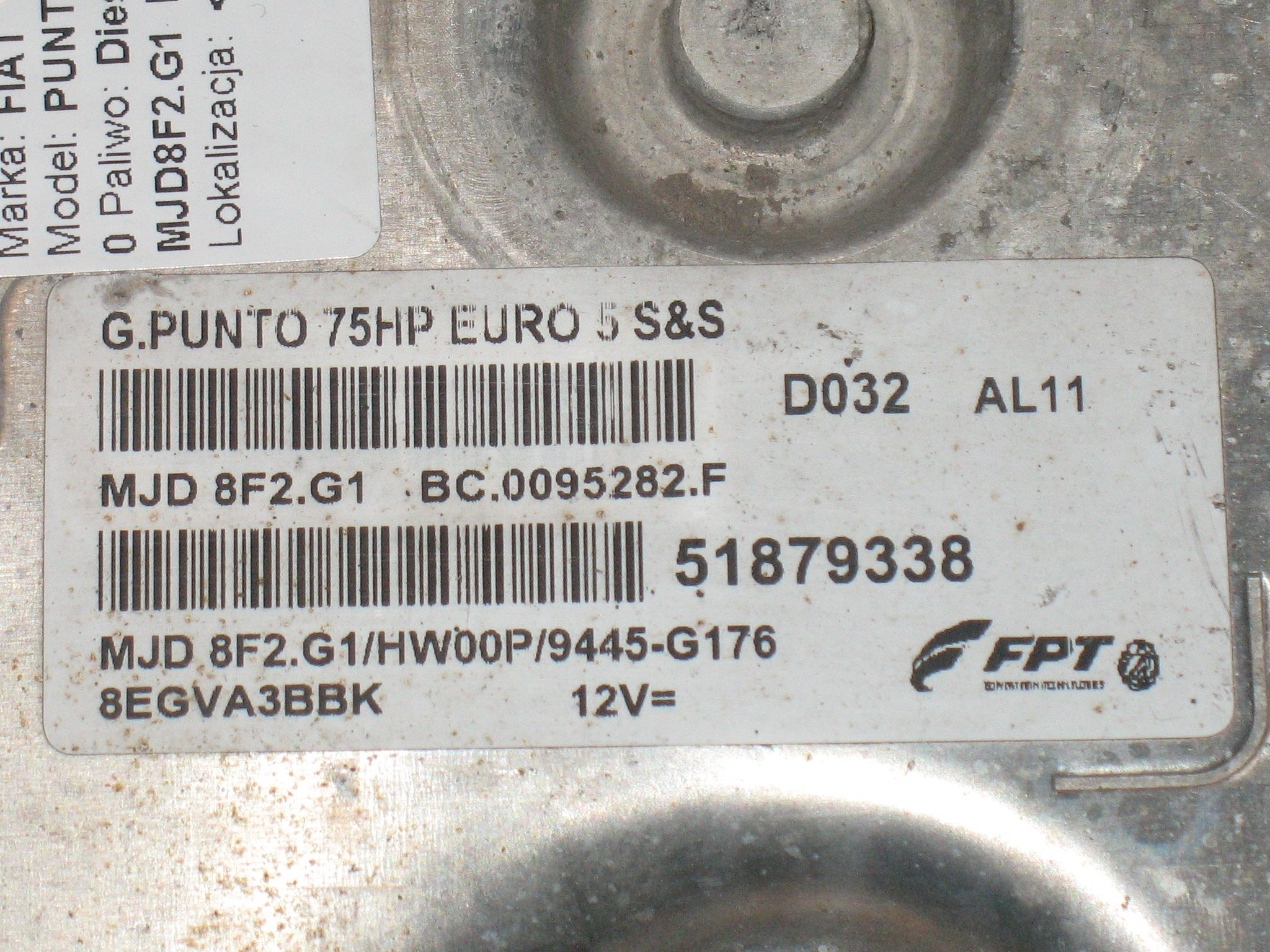 G1 51879338 FIAT PUNTO EVO 3J 199A9000 G1/HW00P/9445-G176 51879338