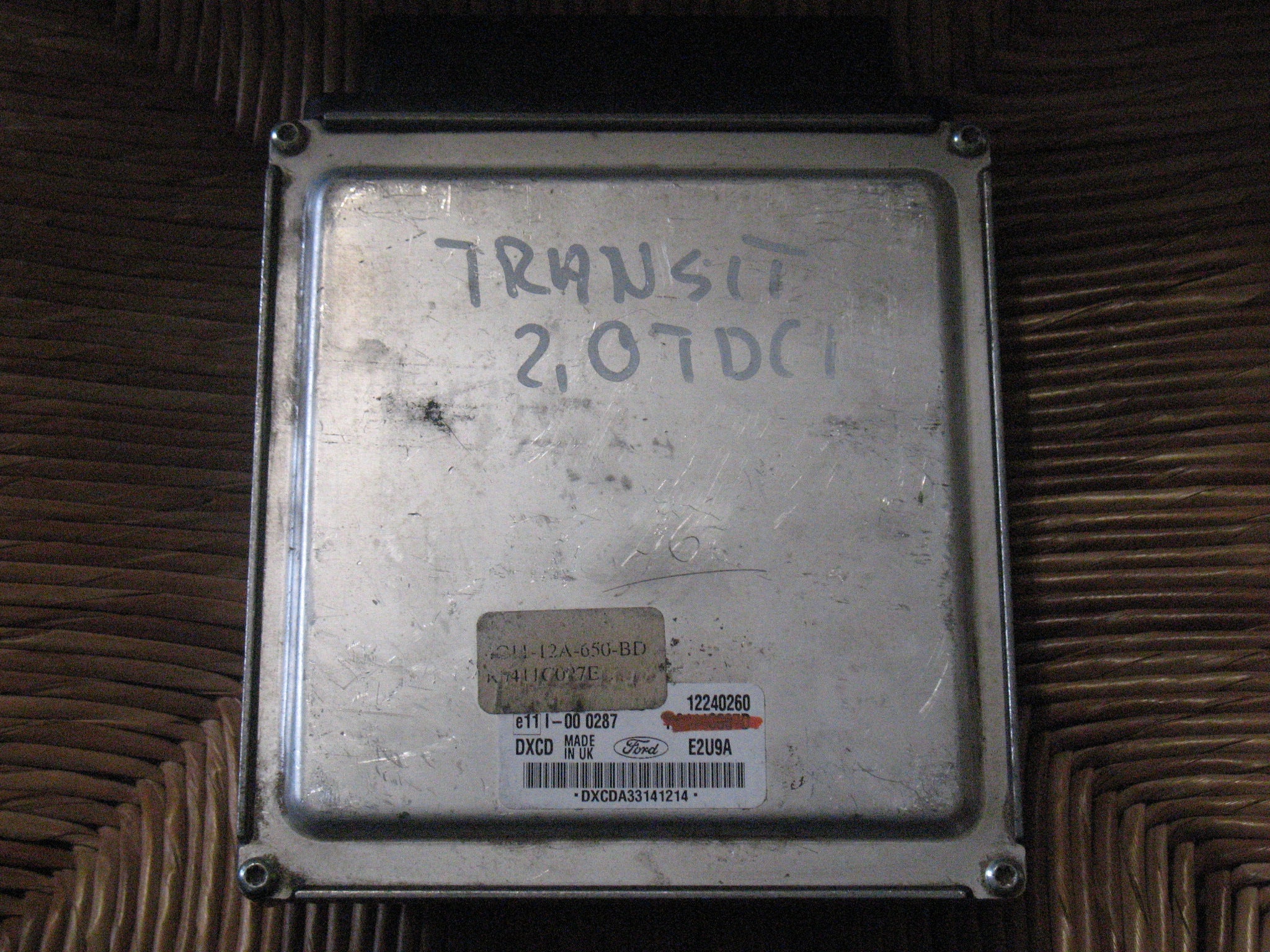 ECU FORD TRANSIT 2.0 4C11 4C11-12A650-BD 12249817 R0411C007E 12240260