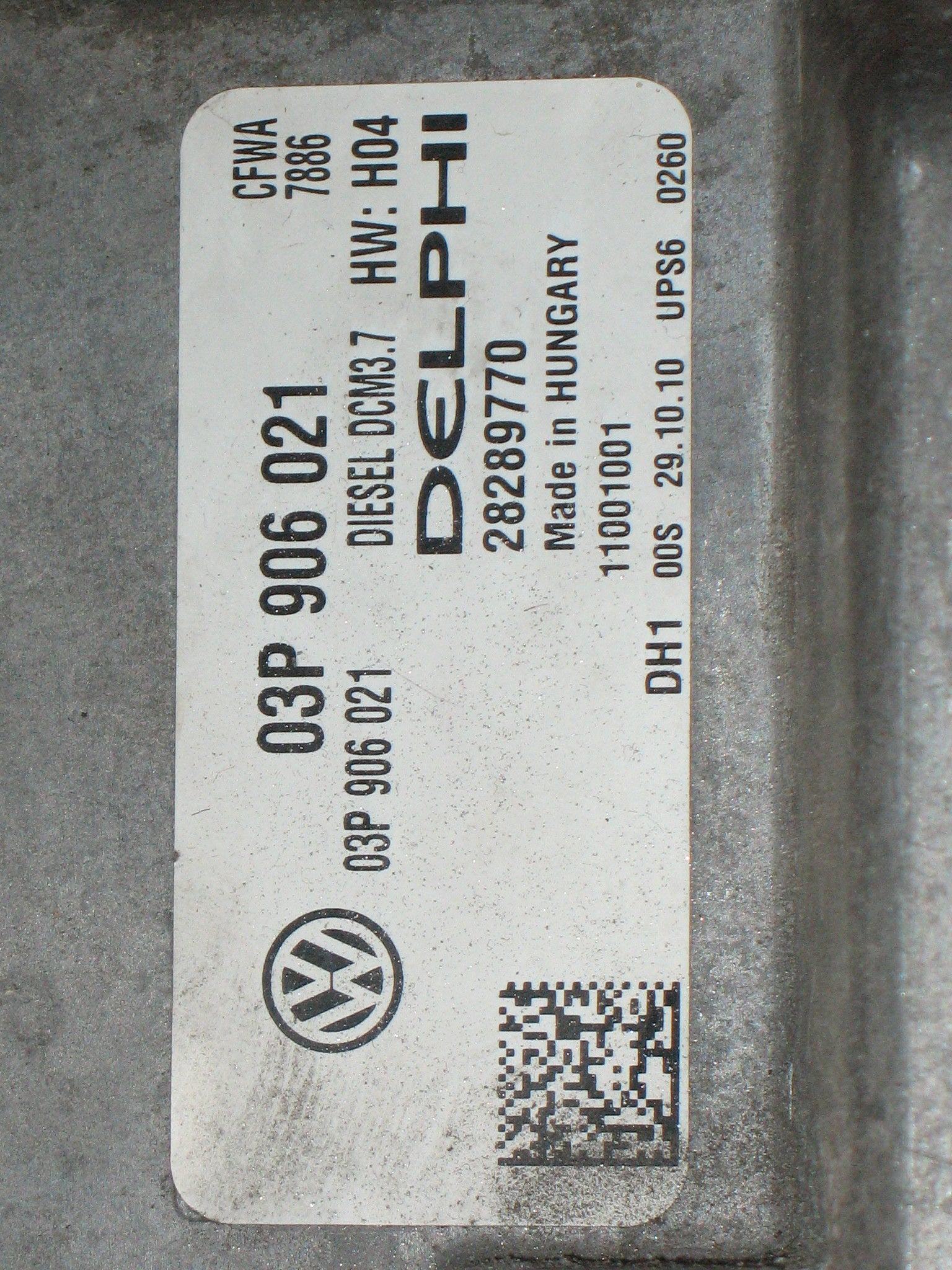 VW Polo Golf 1.2 TDI 03P906021 28302305 DCM3.7 HW:H04 28289770