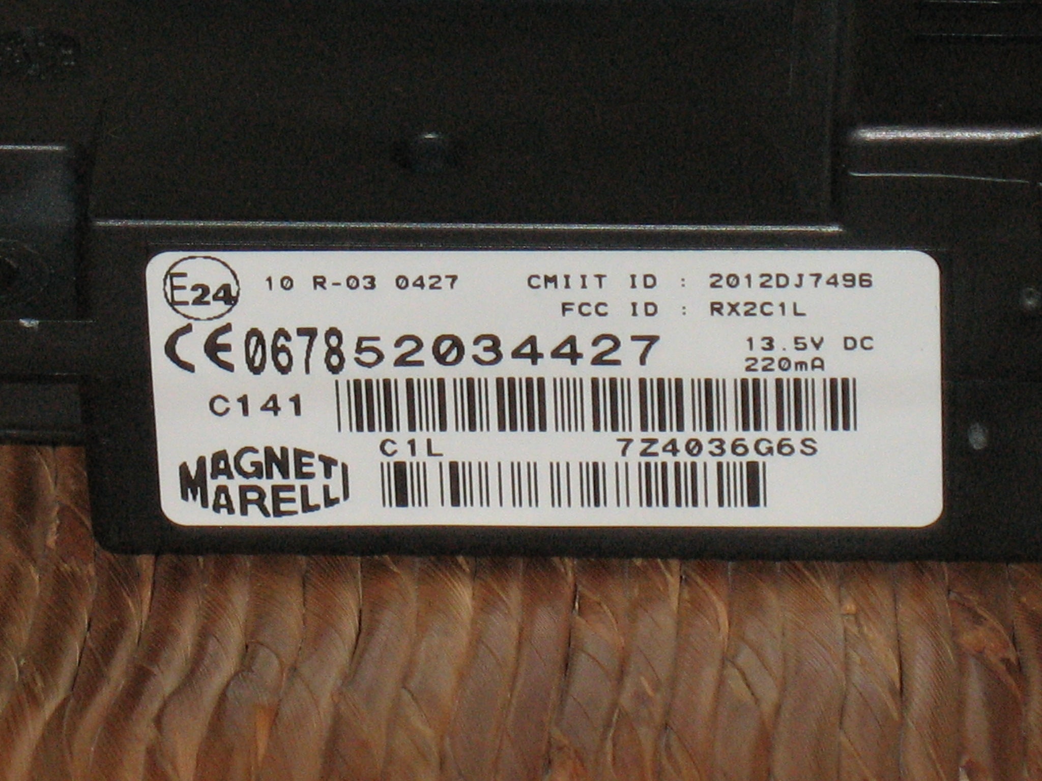 CENTRALINA Blue&Me FIAT PANDA (319)  52034427 MAGNETI MARELLI