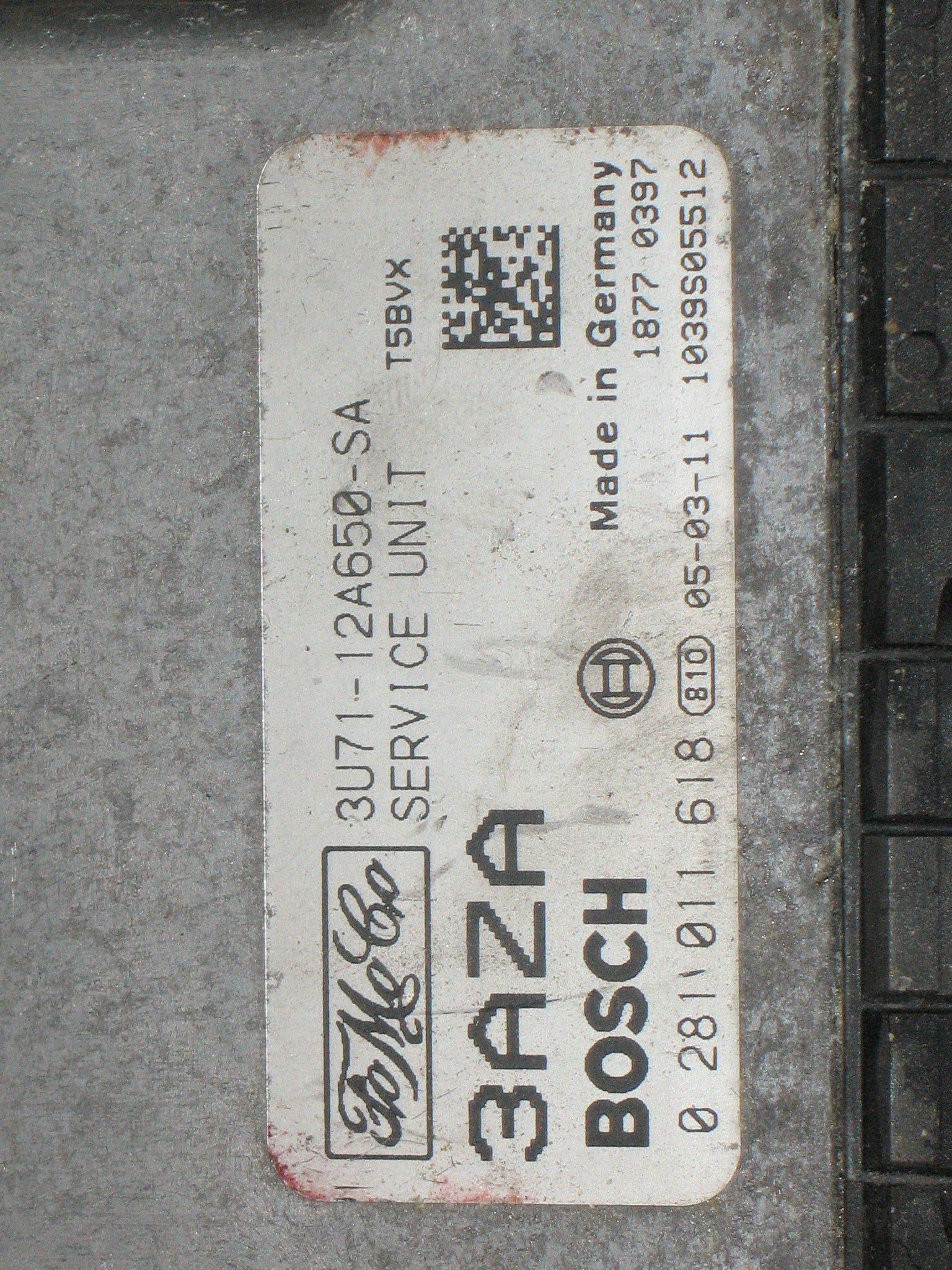 ECU CENTRALINA FORD FOCUS 1.6 TDCI 3U71-12A650-SA 3U7112A650SA 3AZA BOSCH 0281011618