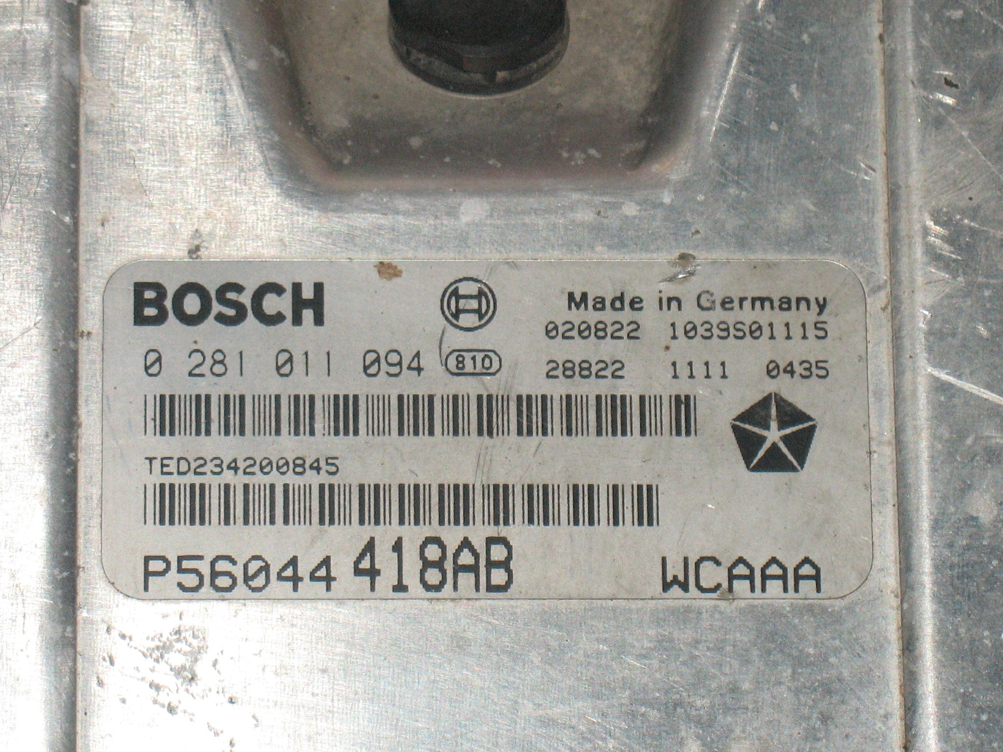 JEEP GRAND CHEROKEE 2.7 DIESEL AUT 120KW (2003) RICAMBIO KIT ACCENSIONE AVVIAMENTO CON CENTRALINA MOTORE 0281011094