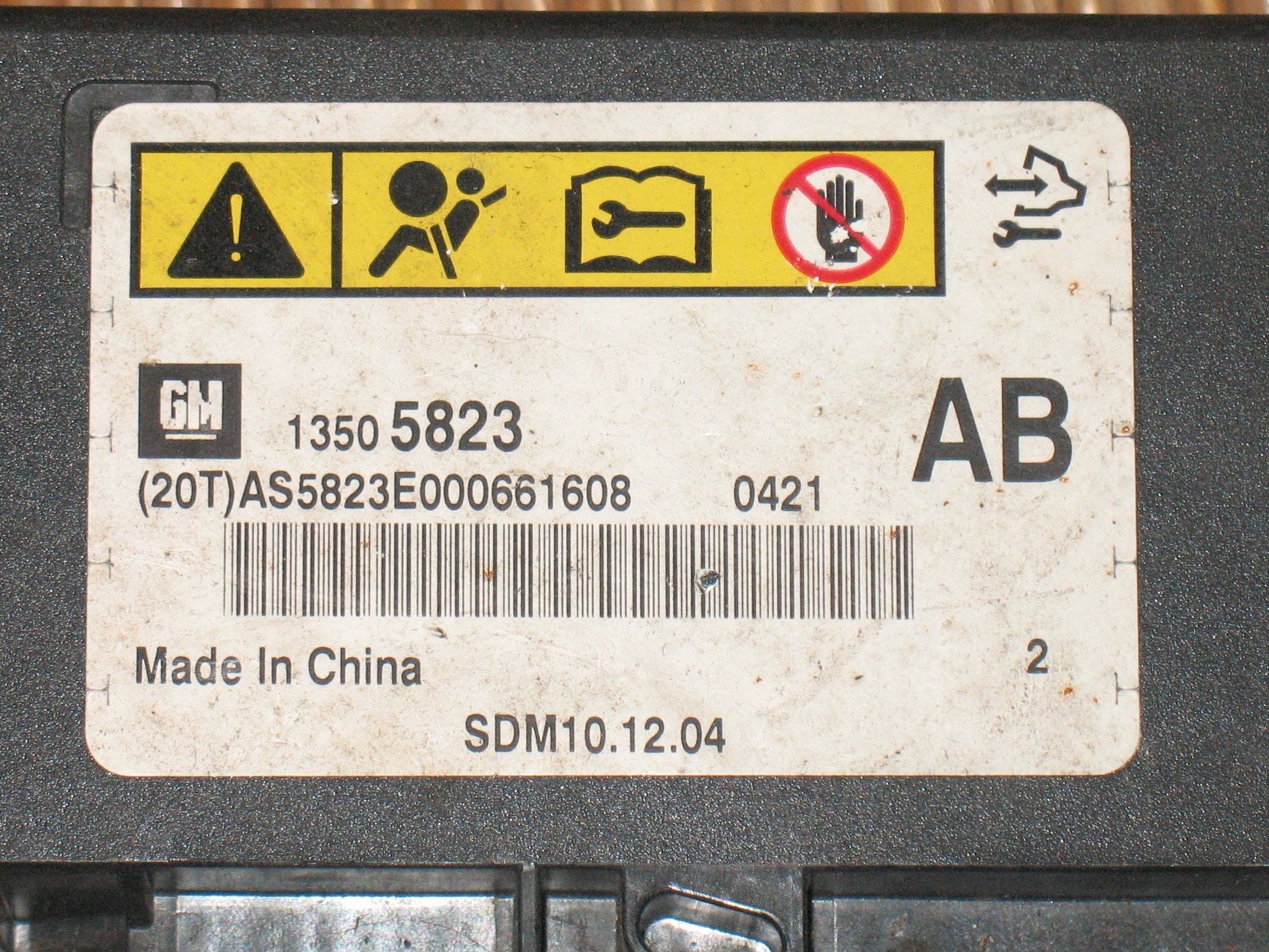 13505823 CENTRALINA AIRBAG CHEVROLET Orlando 1° Serie 2000 Diesel (2012)