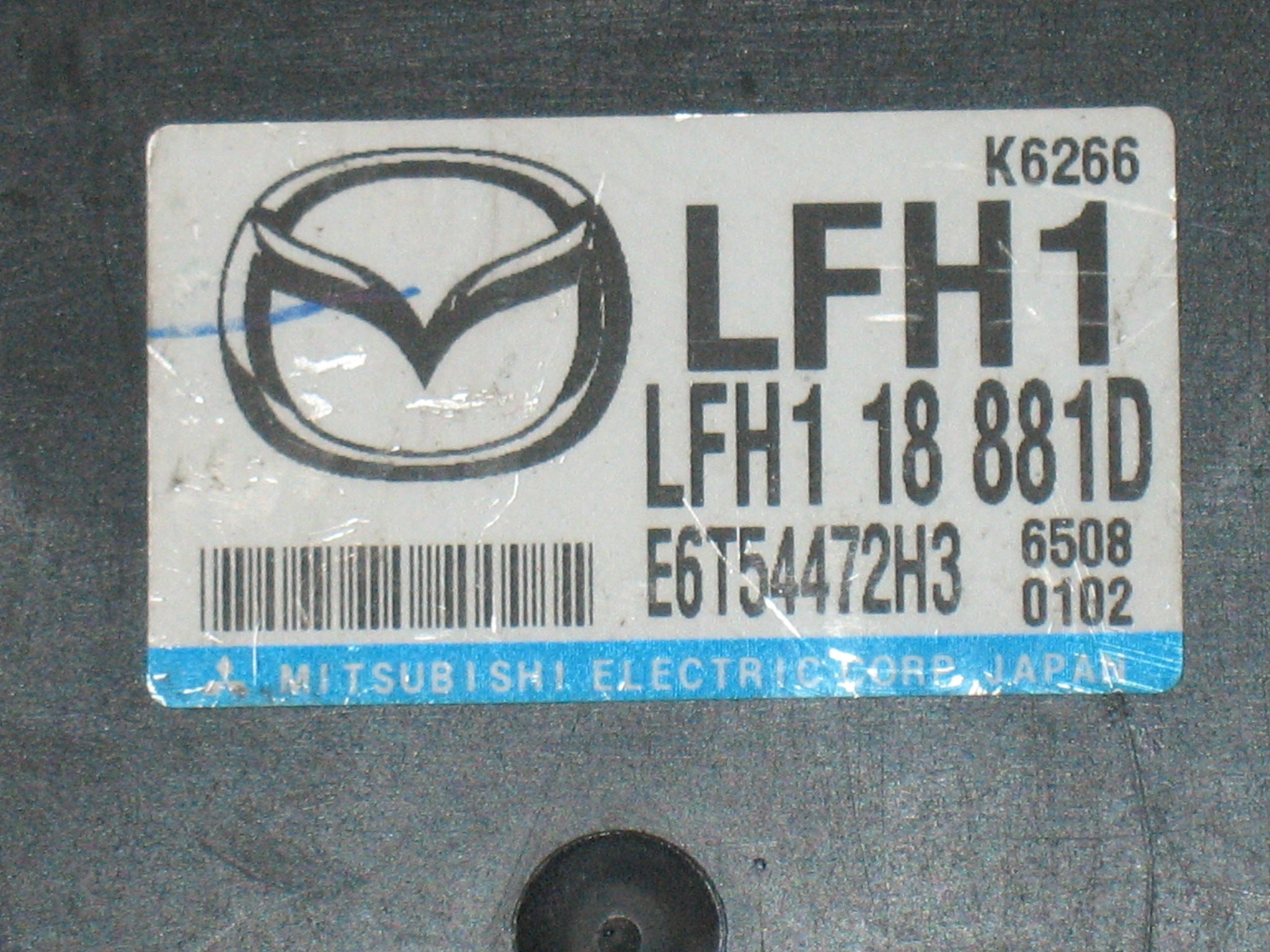 ECU MAZDA 6 MITSUBISHI 2.0 LFH118881D LFH1 18 881D E6T54472H3